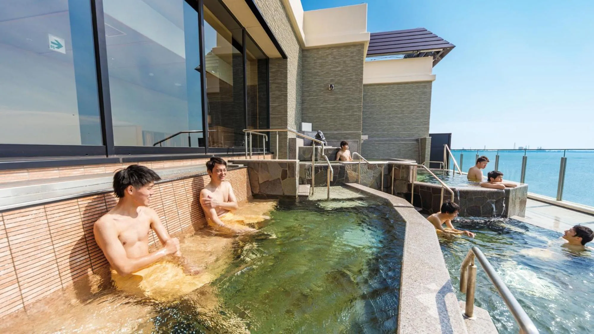 Hot Spring Bath in Ryugujo Spa Hotel Mikazuki Fujimitei