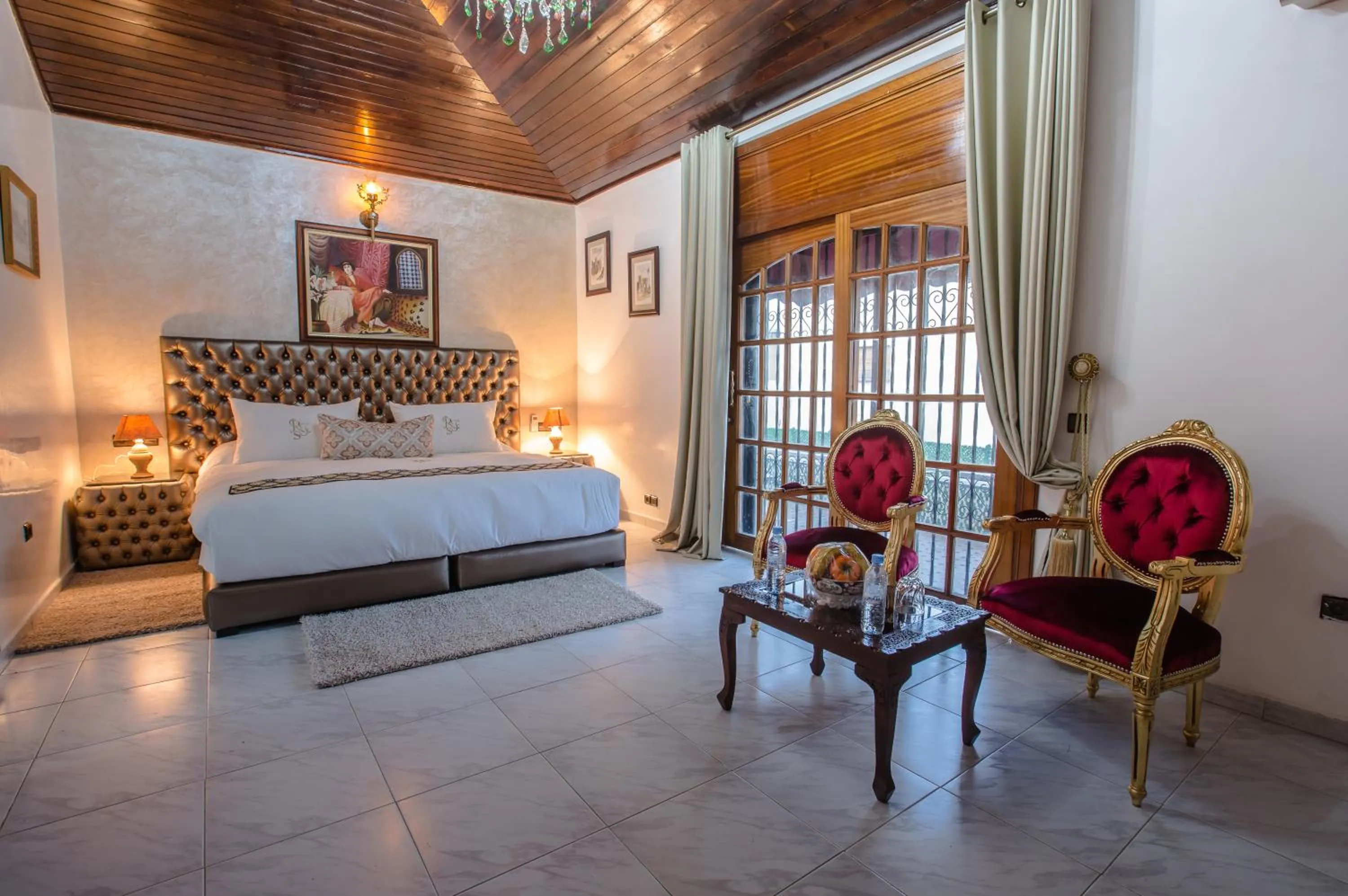 Bed in Riad Sebti Fès