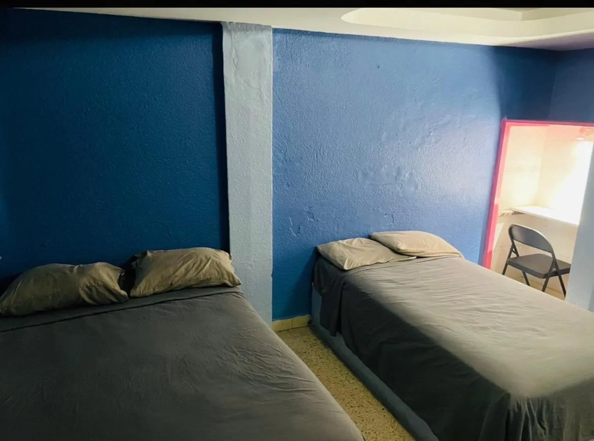 Bed in Hotel magallanes con cocineta 100 Metros de playa