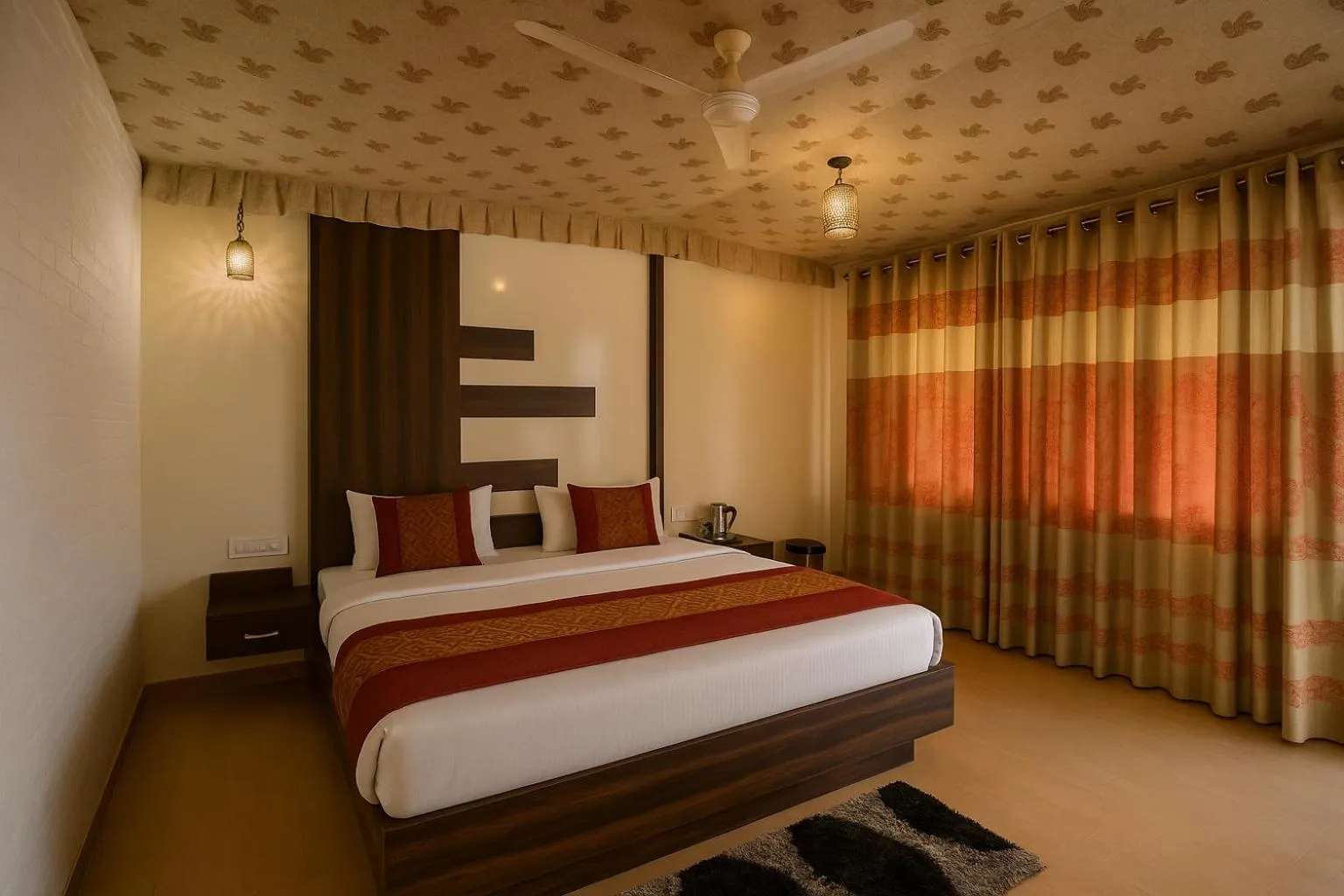Bedroom, Bed in Virat Resorts, Sariska Rajasthan