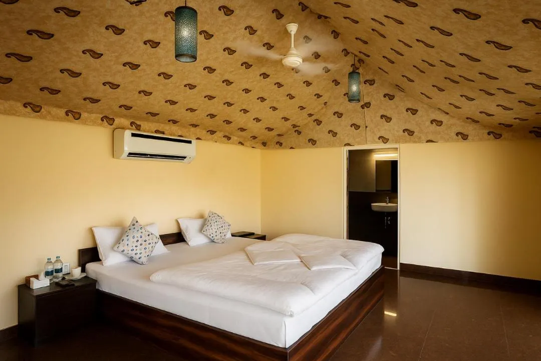 Bedroom, Bed in Virat Resorts, Sariska Rajasthan