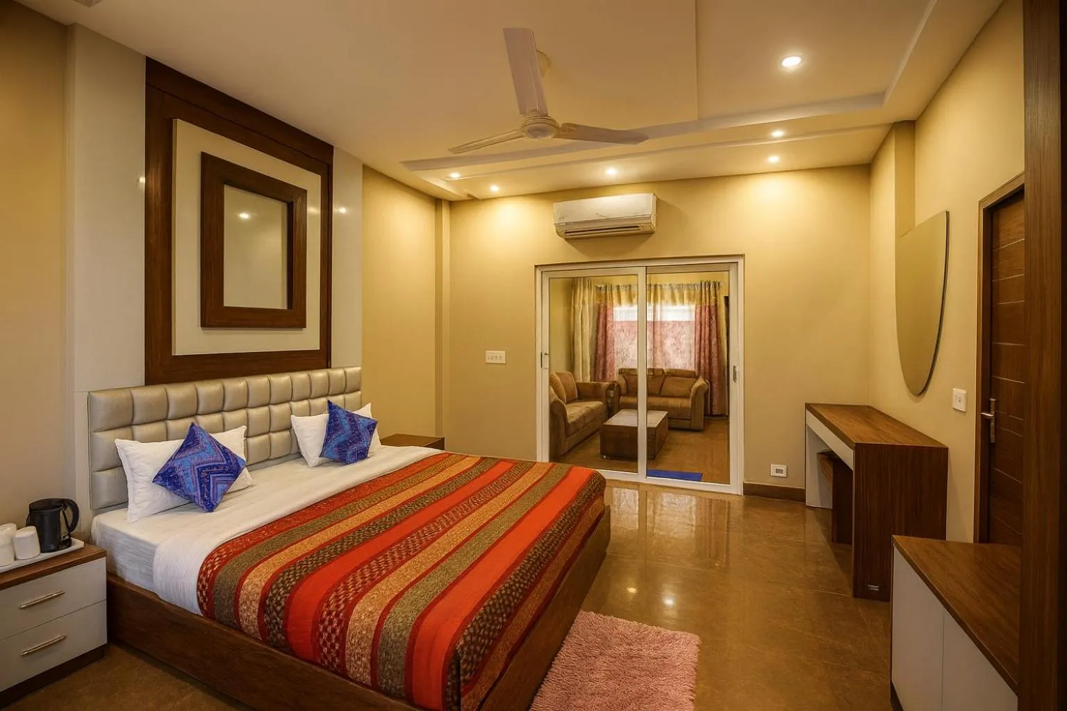 Bedroom, Bed in Virat Resorts, Sariska Rajasthan
