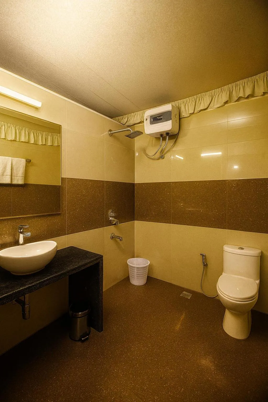 Bathroom in Virat Resorts, Sariska Rajasthan
