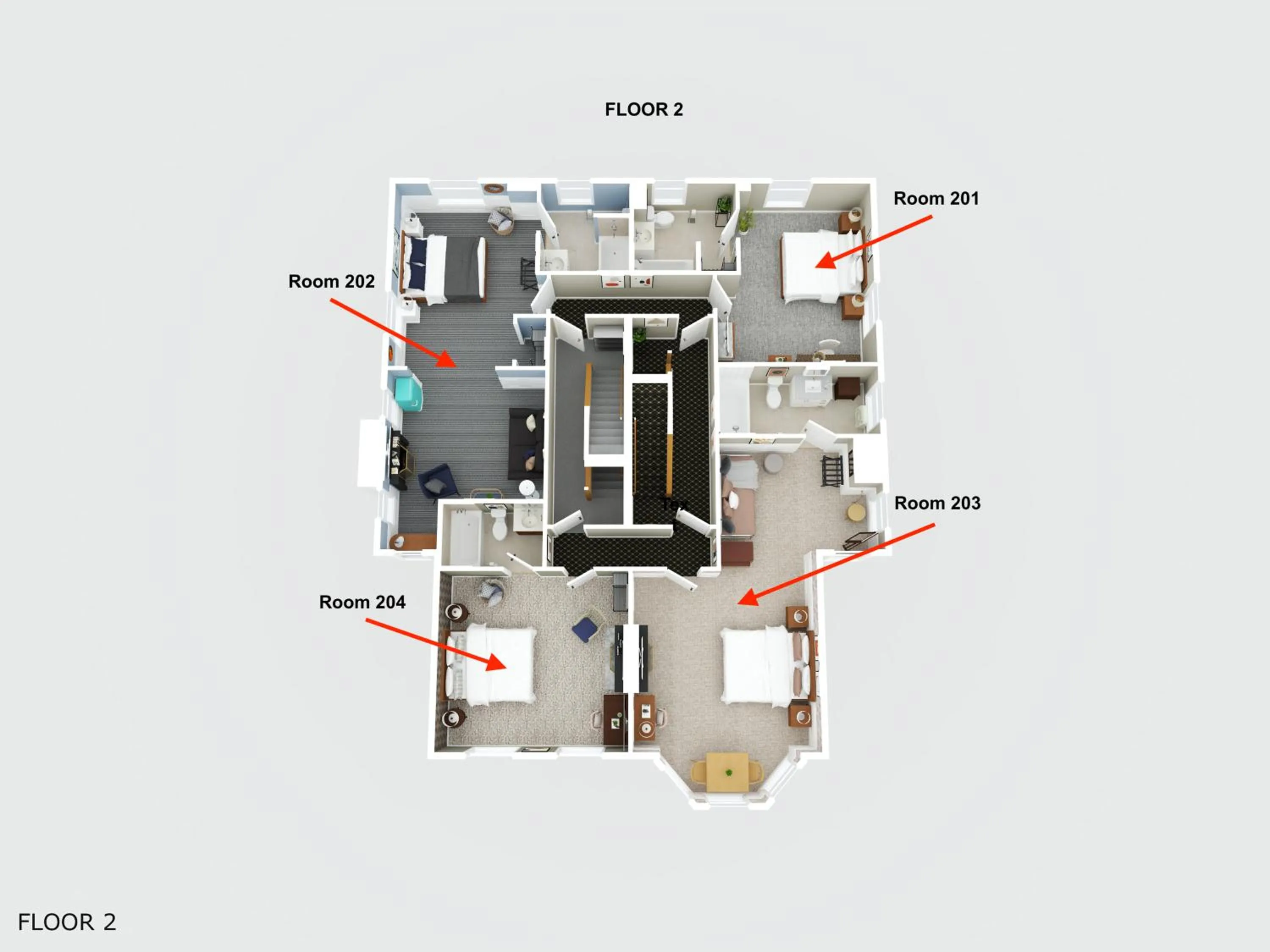 Floor plan in 50 Lincoln Short North Bed & Breakfast