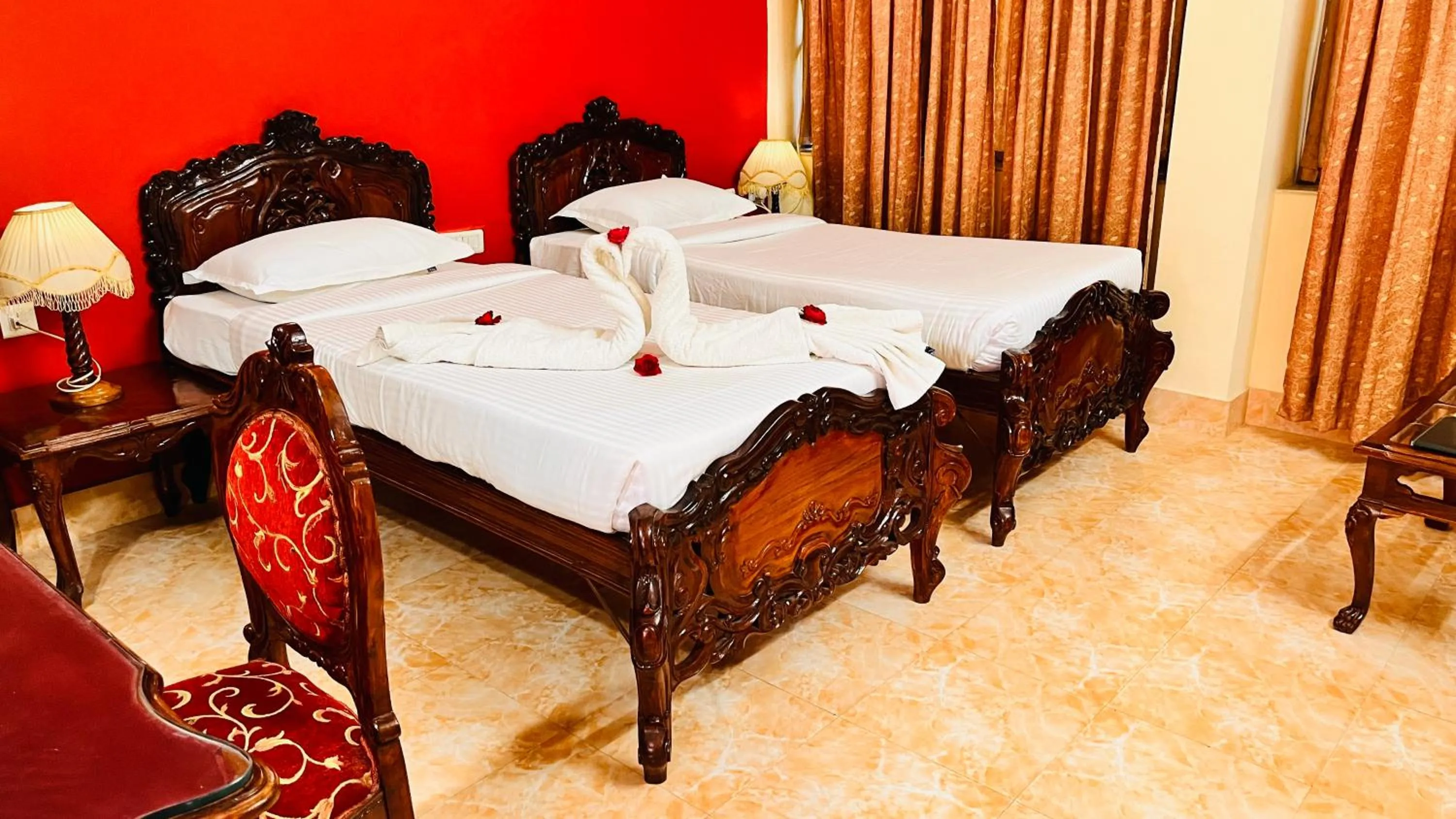 Bedroom, Bed in Hotel Master Paradise, Pushkar, Rajasthan , INDIA