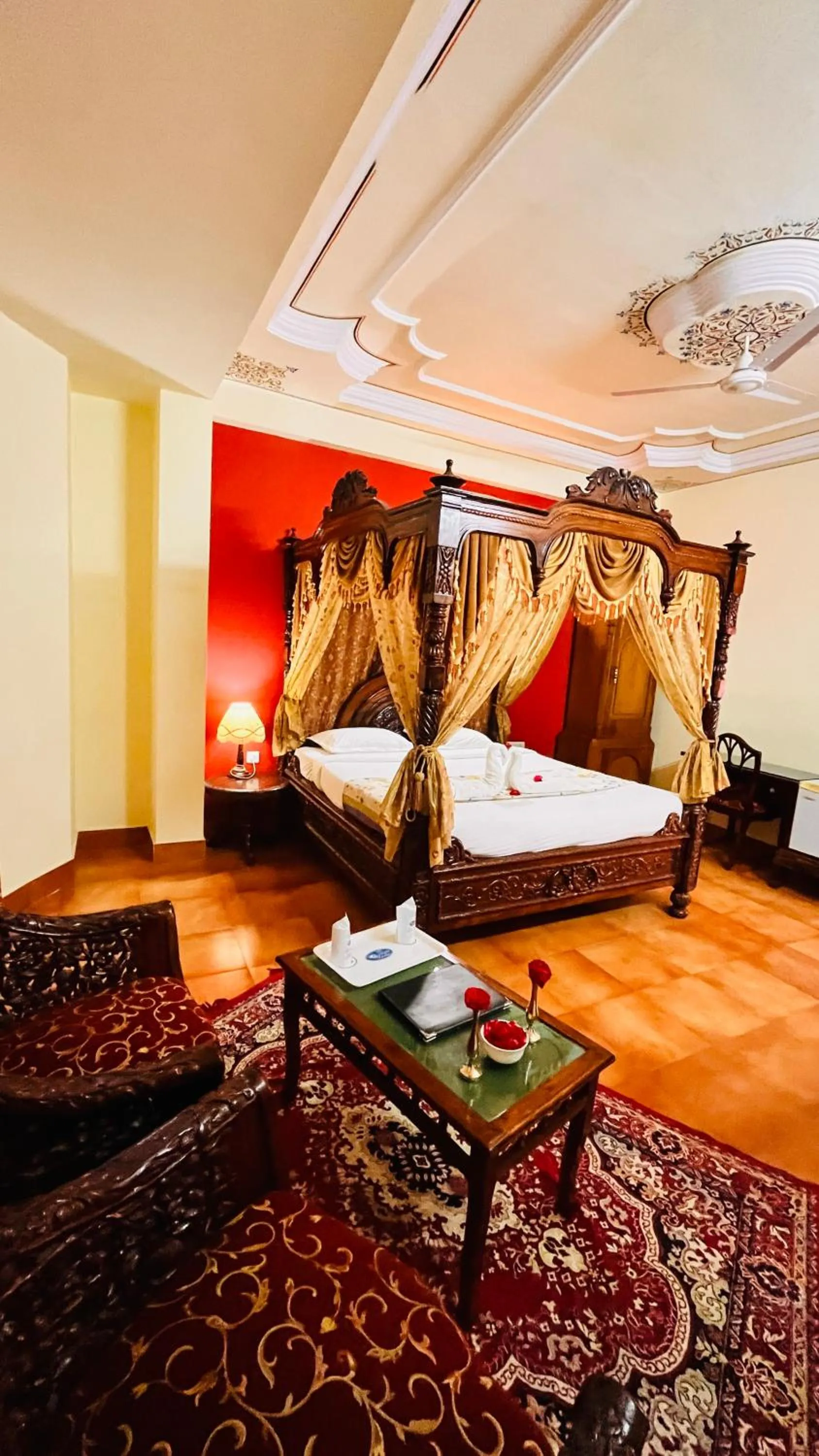 Bed in Hotel Master Paradise, Pushkar, Rajasthan , INDIA