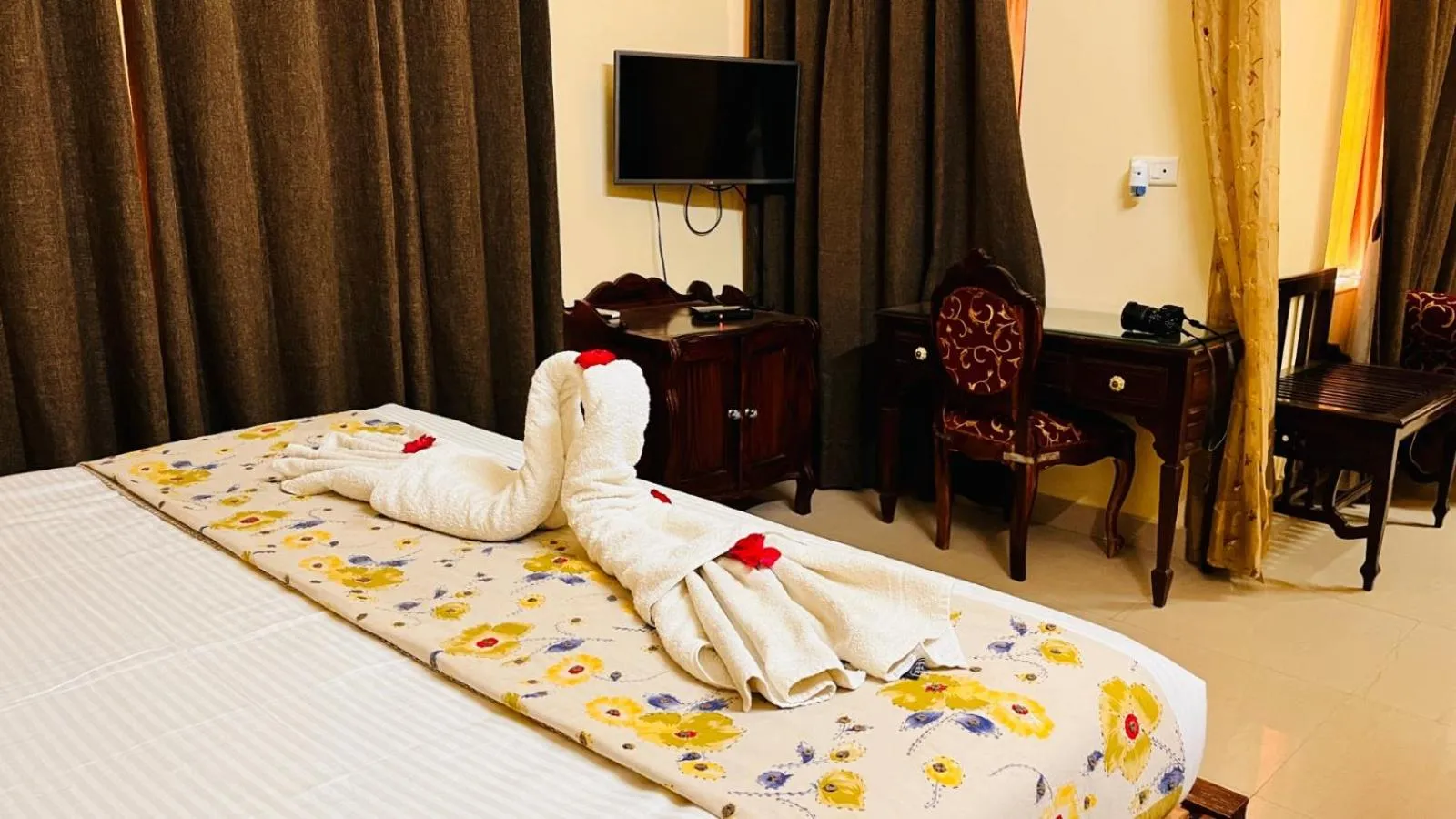 Bed in Hotel Master Paradise, Pushkar, Rajasthan , INDIA