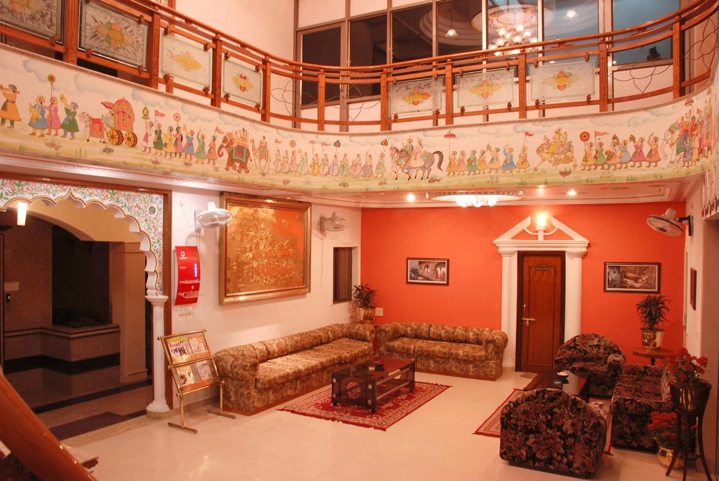 Lobby or reception in Hotel Master Paradise, Pushkar, Rajasthan , INDIA