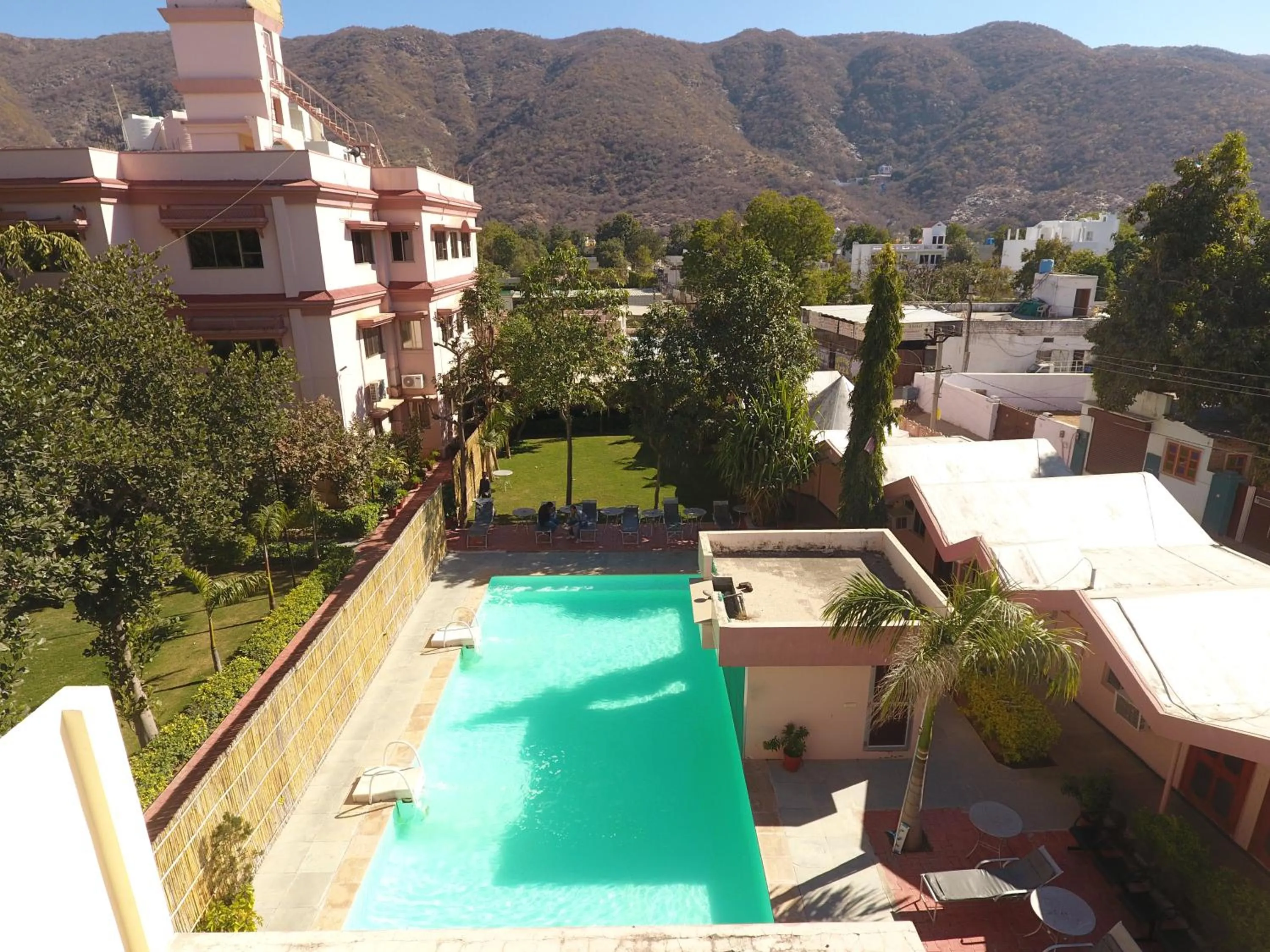 Swimming pool in Hotel Master Paradise, Pushkar, Rajasthan , INDIA