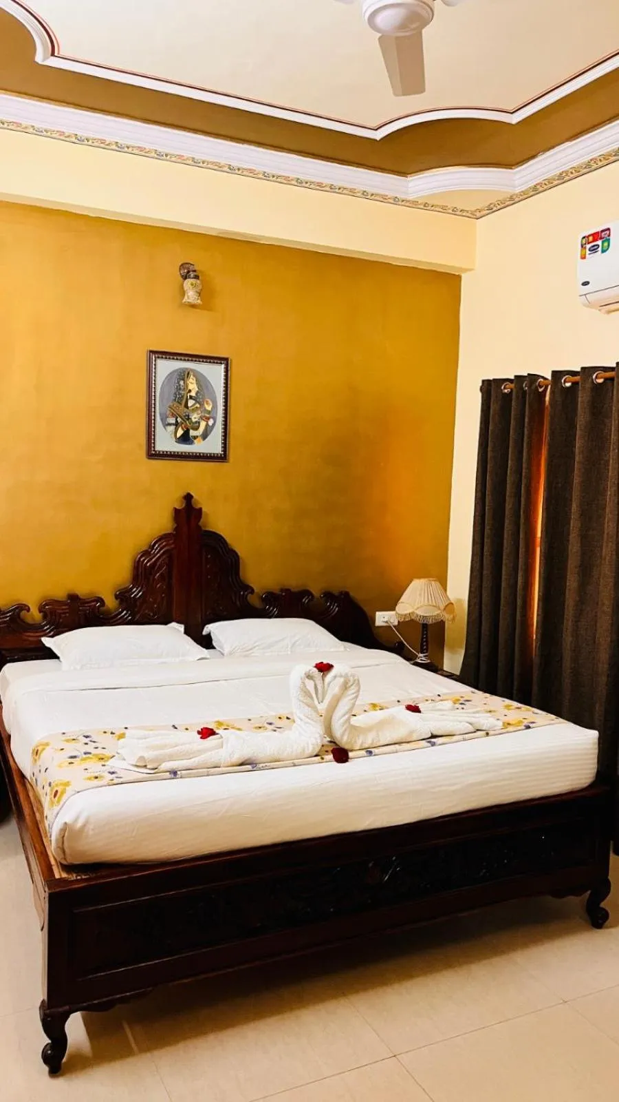 Bed in Hotel Master Paradise, Pushkar, Rajasthan , INDIA