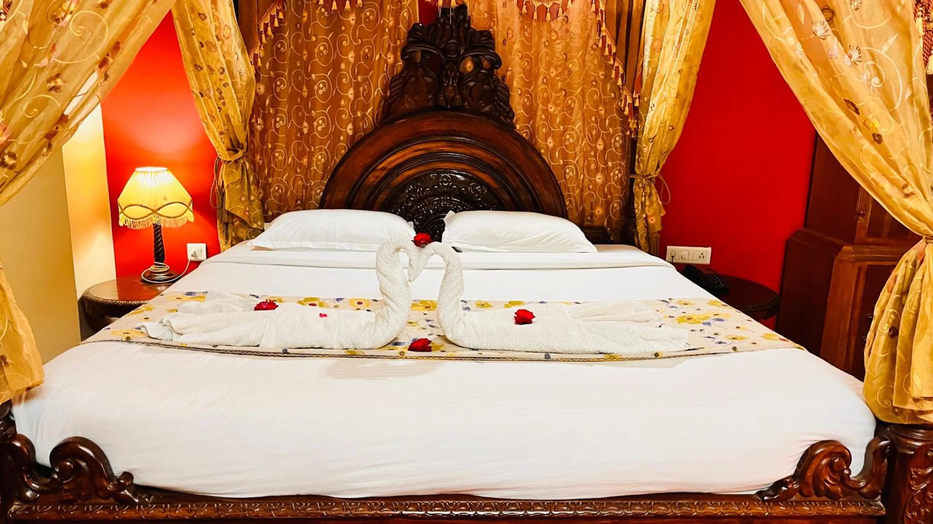 Bed in Hotel Master Paradise, Pushkar, Rajasthan , INDIA