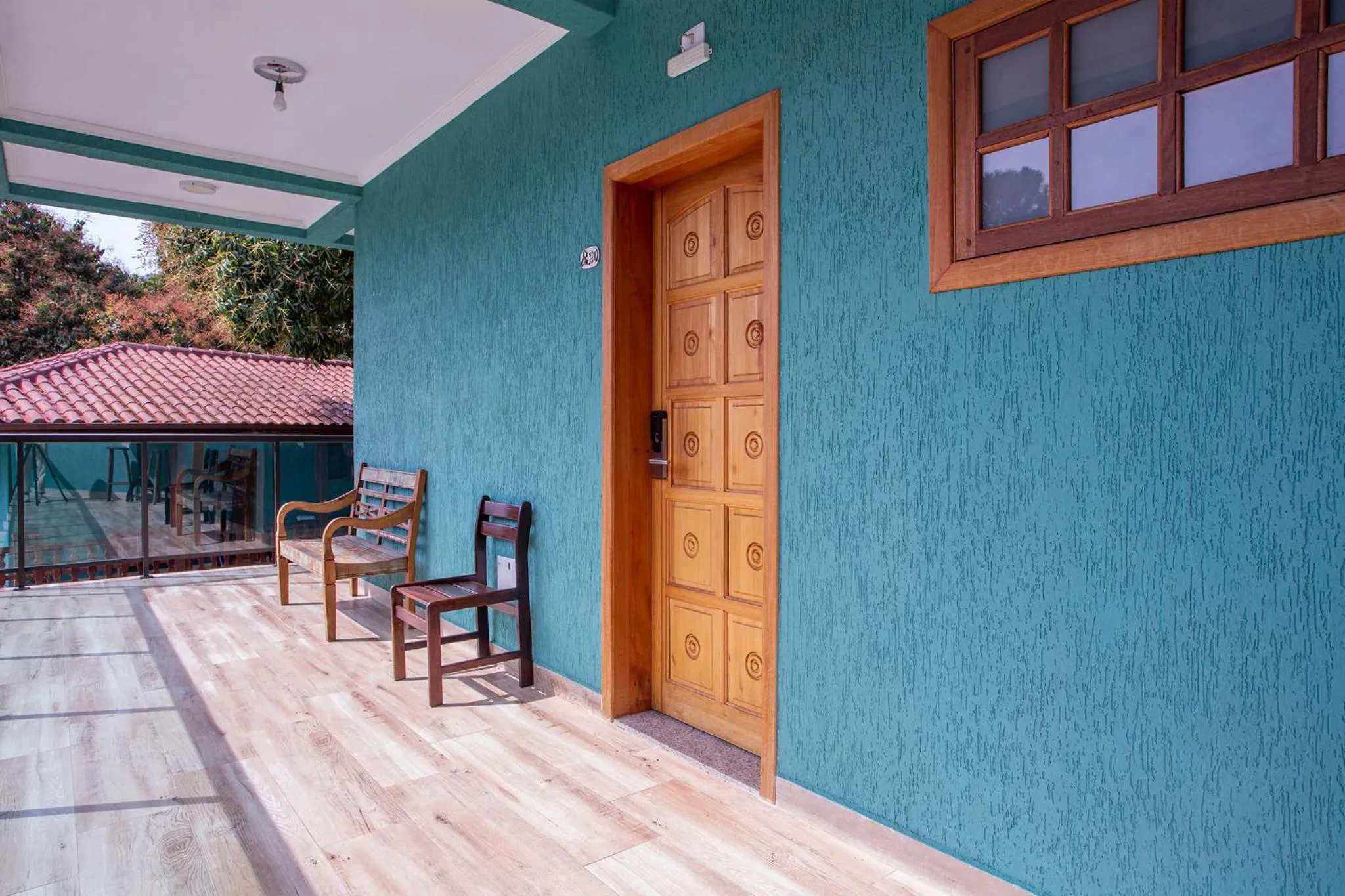 Balcony/Terrace in Pousada Guarubela Veloso
