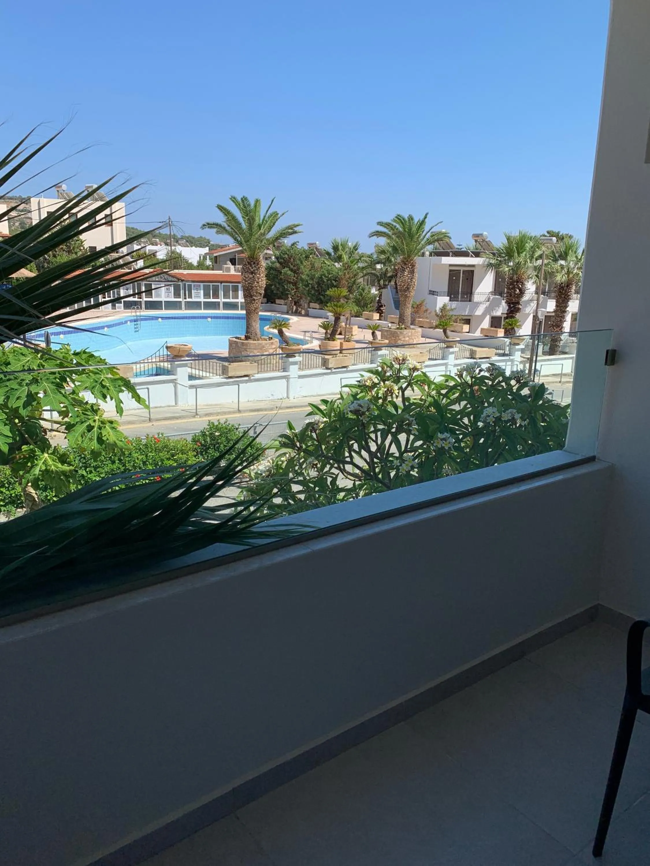 Pool view in Pals Studios Pefkos