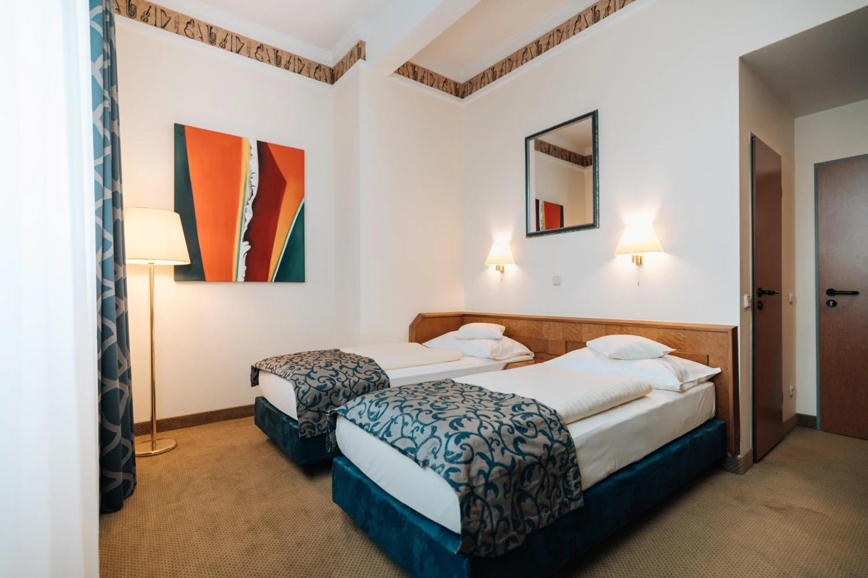 Bed in Hotel Viktoria