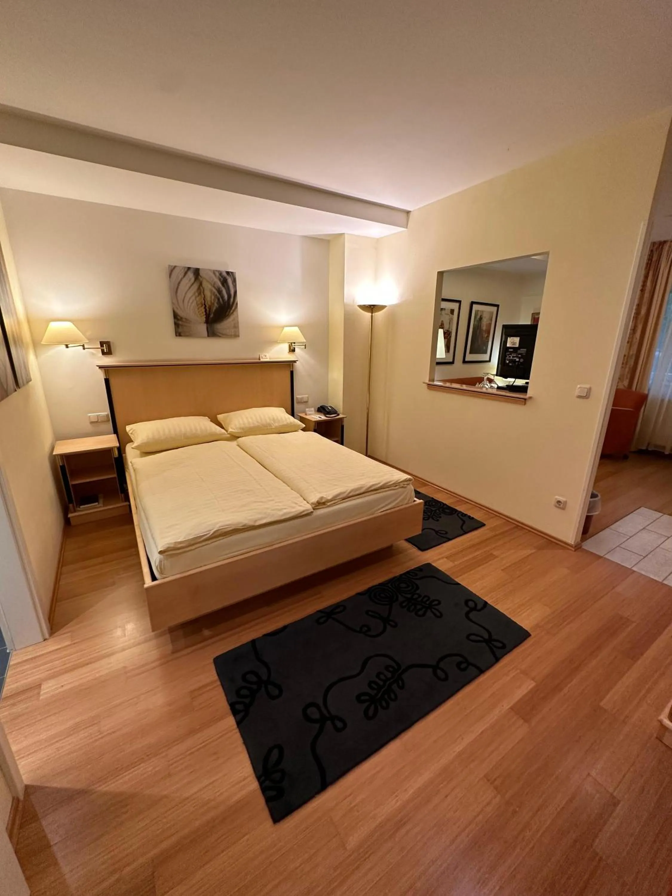 Bed in Hotel Viktoria