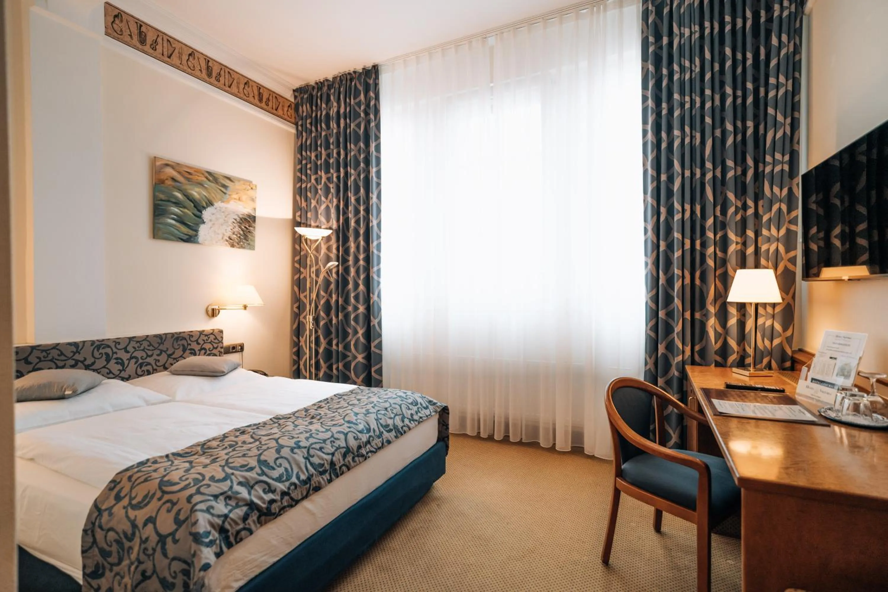 Bed in Hotel Viktoria