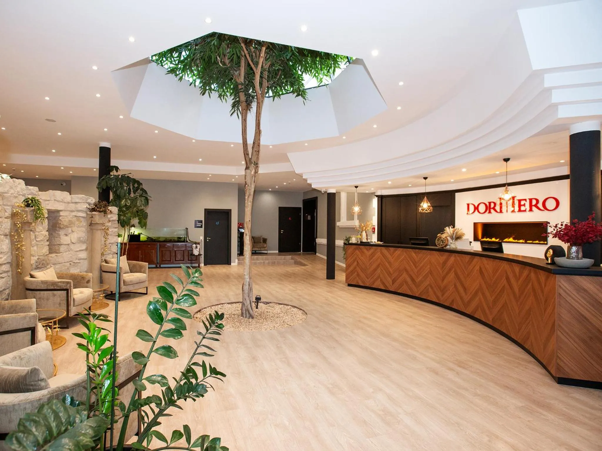 Lobby or reception in DORMERO Hotel Worms