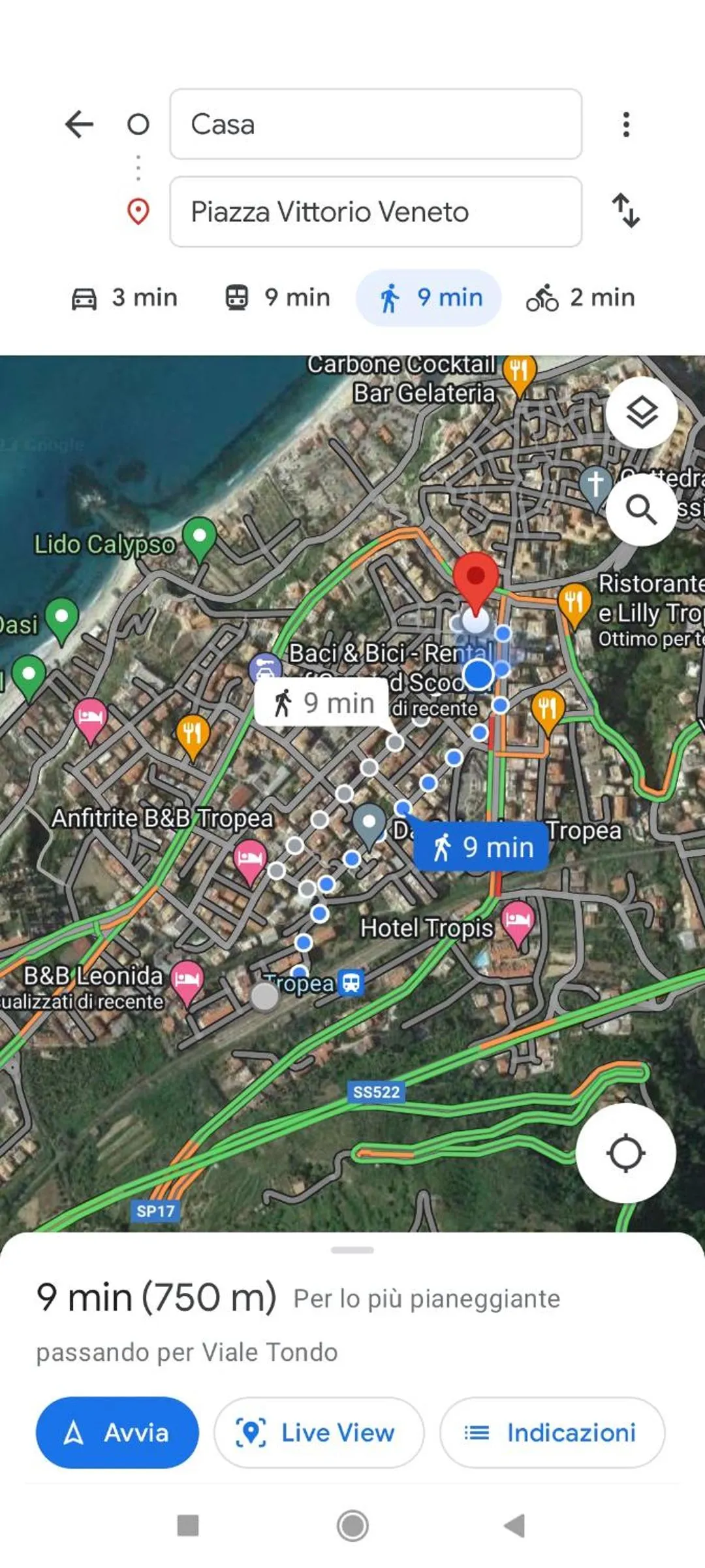 Text overlay in B&B Leonida