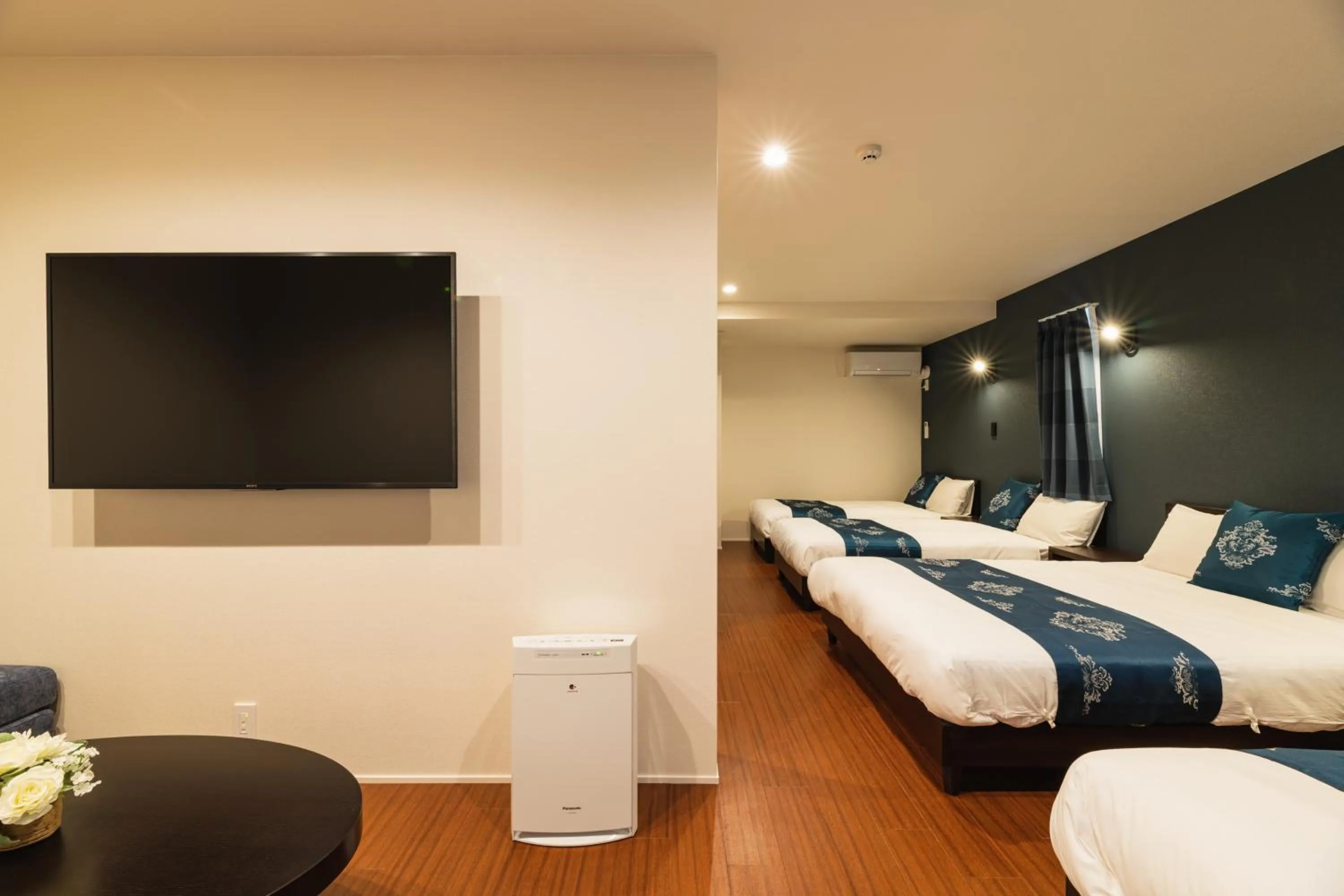 Photo of the whole room, Bed in GRAND BASE Nagasaki City