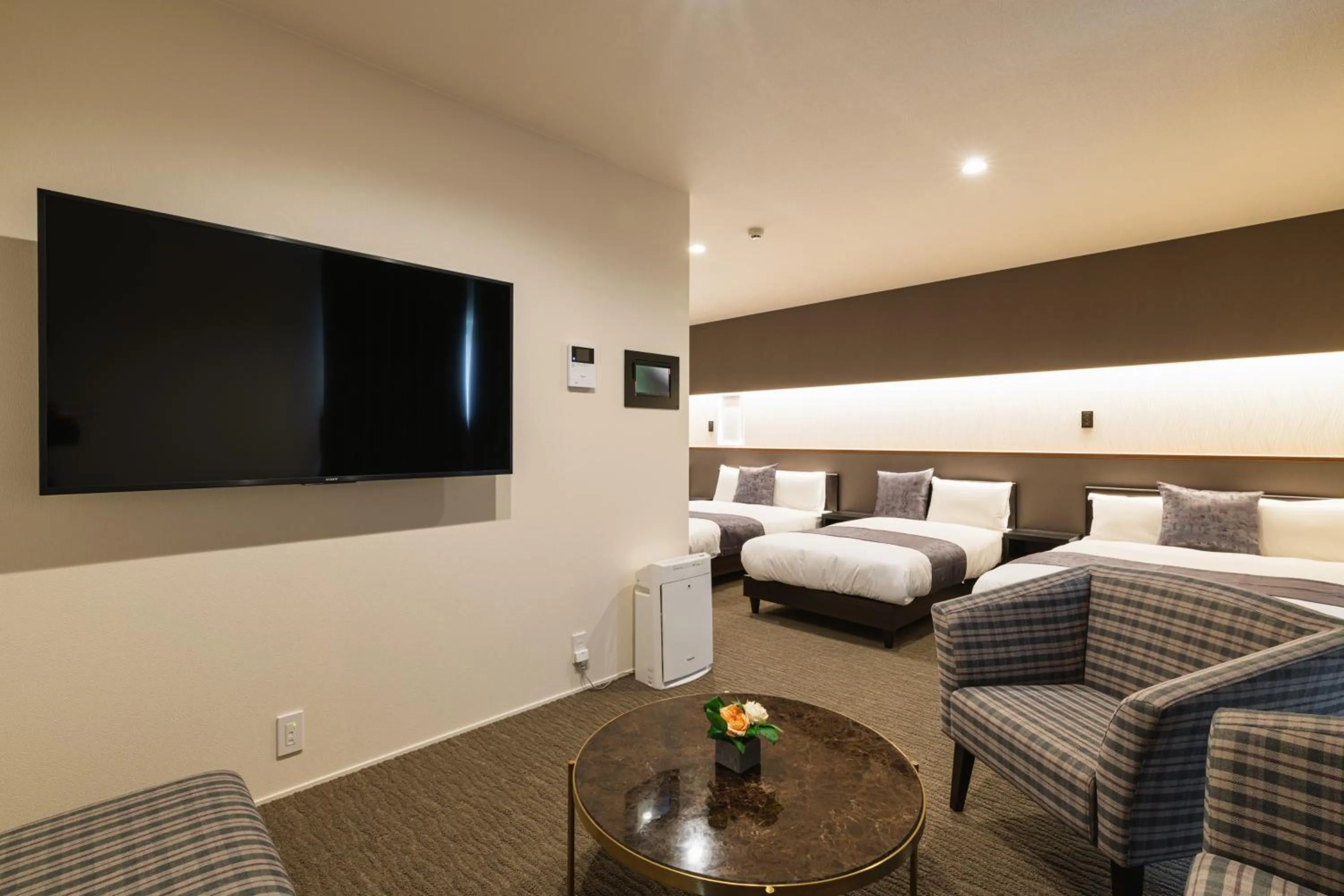 Photo of the whole room, Bed in GRAND BASE Nagasaki City