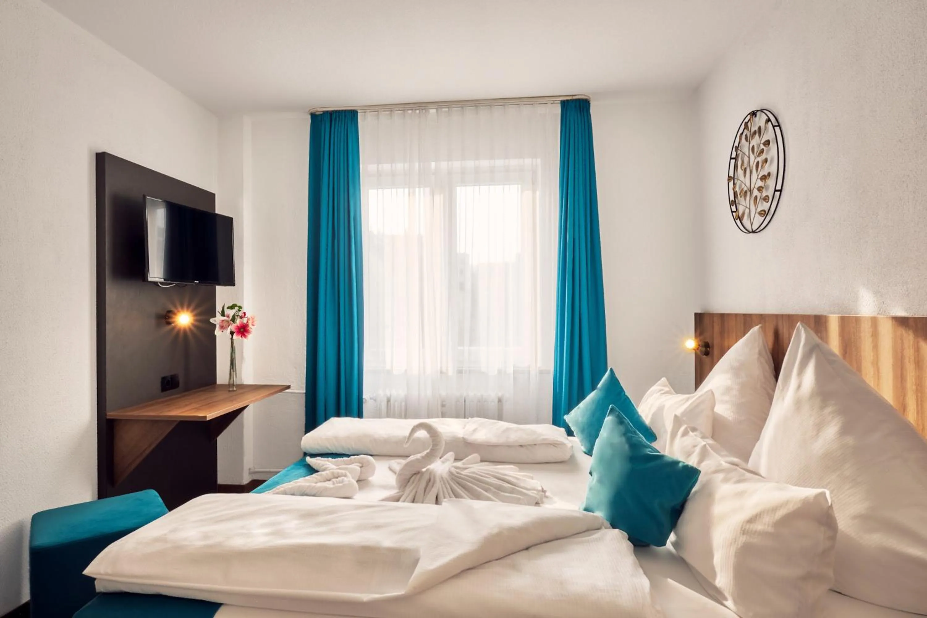 Bed in Hotel Hansa Stuttgart City