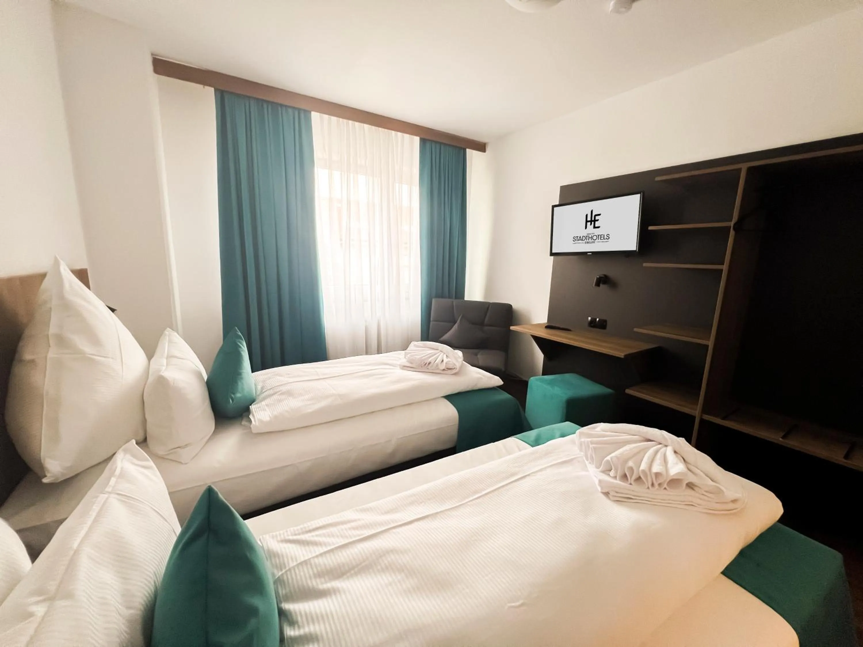 Bed in Hotel Hansa Stuttgart City