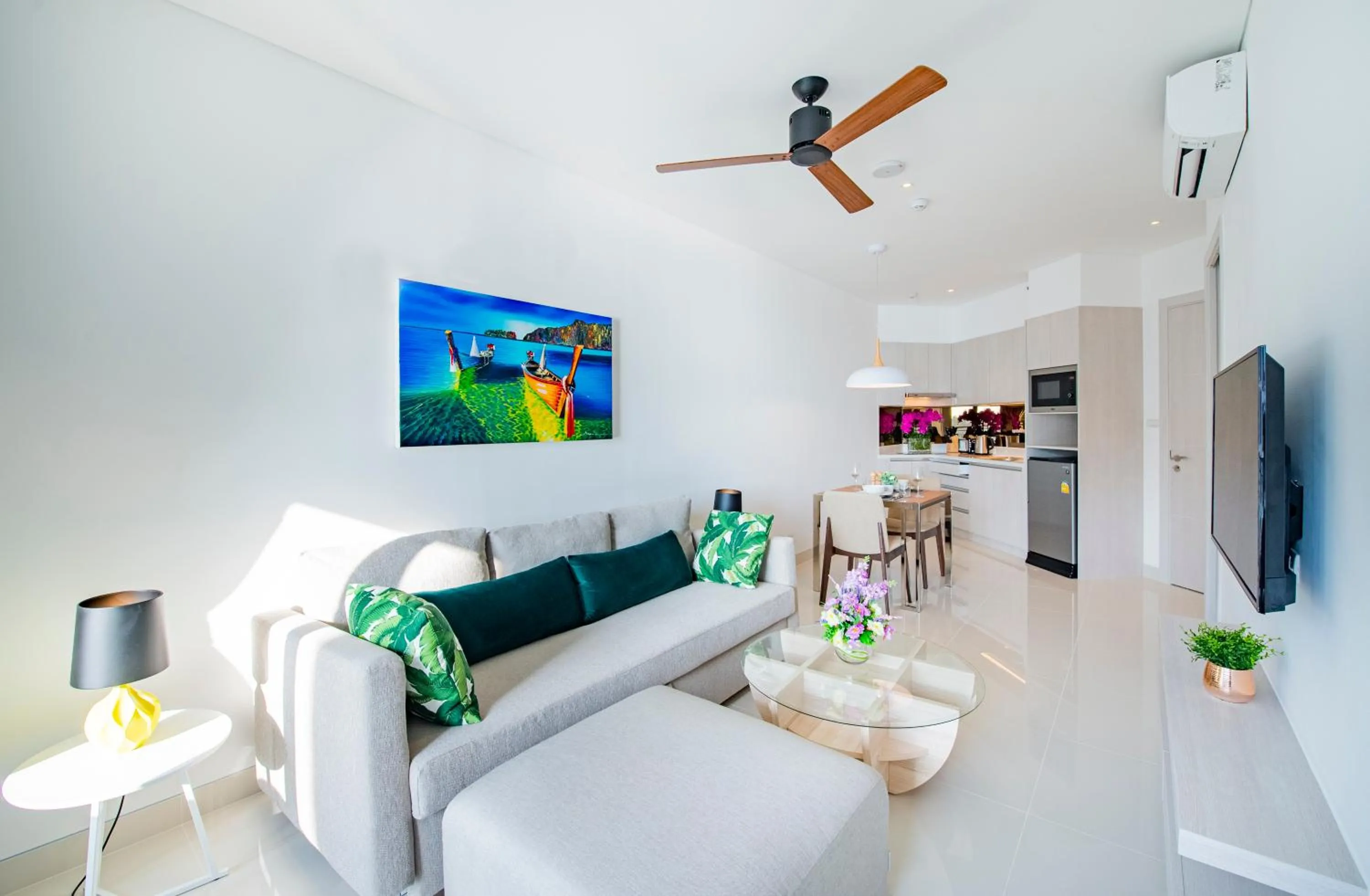 Living room in Cassia Residences by Laguna Phuket