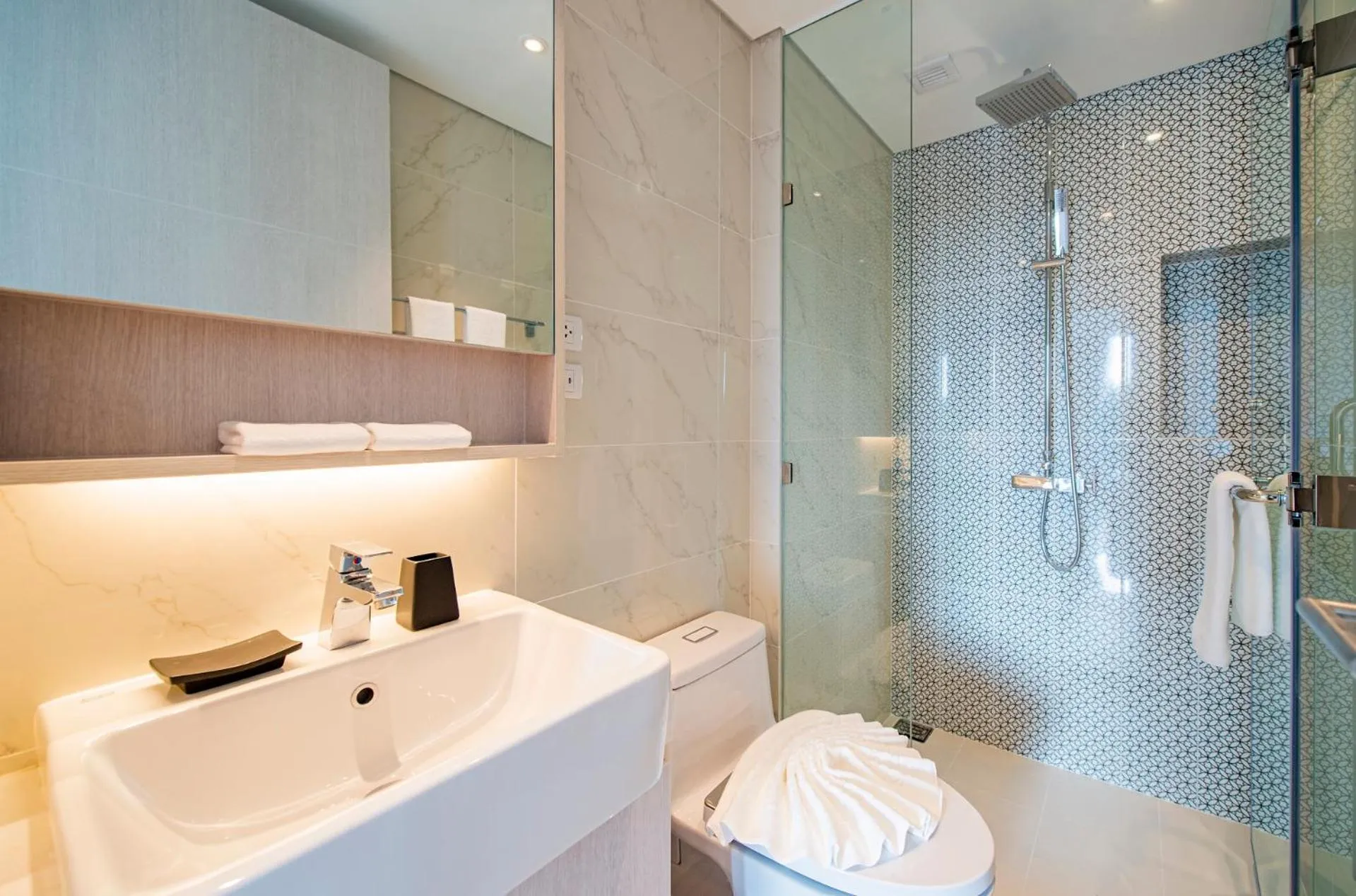 Shower in Cassia Residences by Laguna Phuket