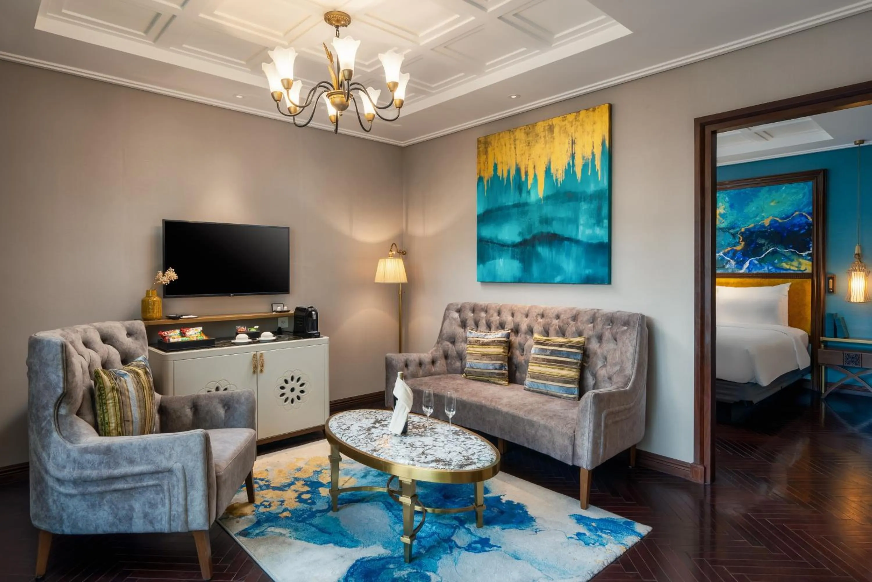 Living room in Peridot Grand Luxury Boutique Hotel