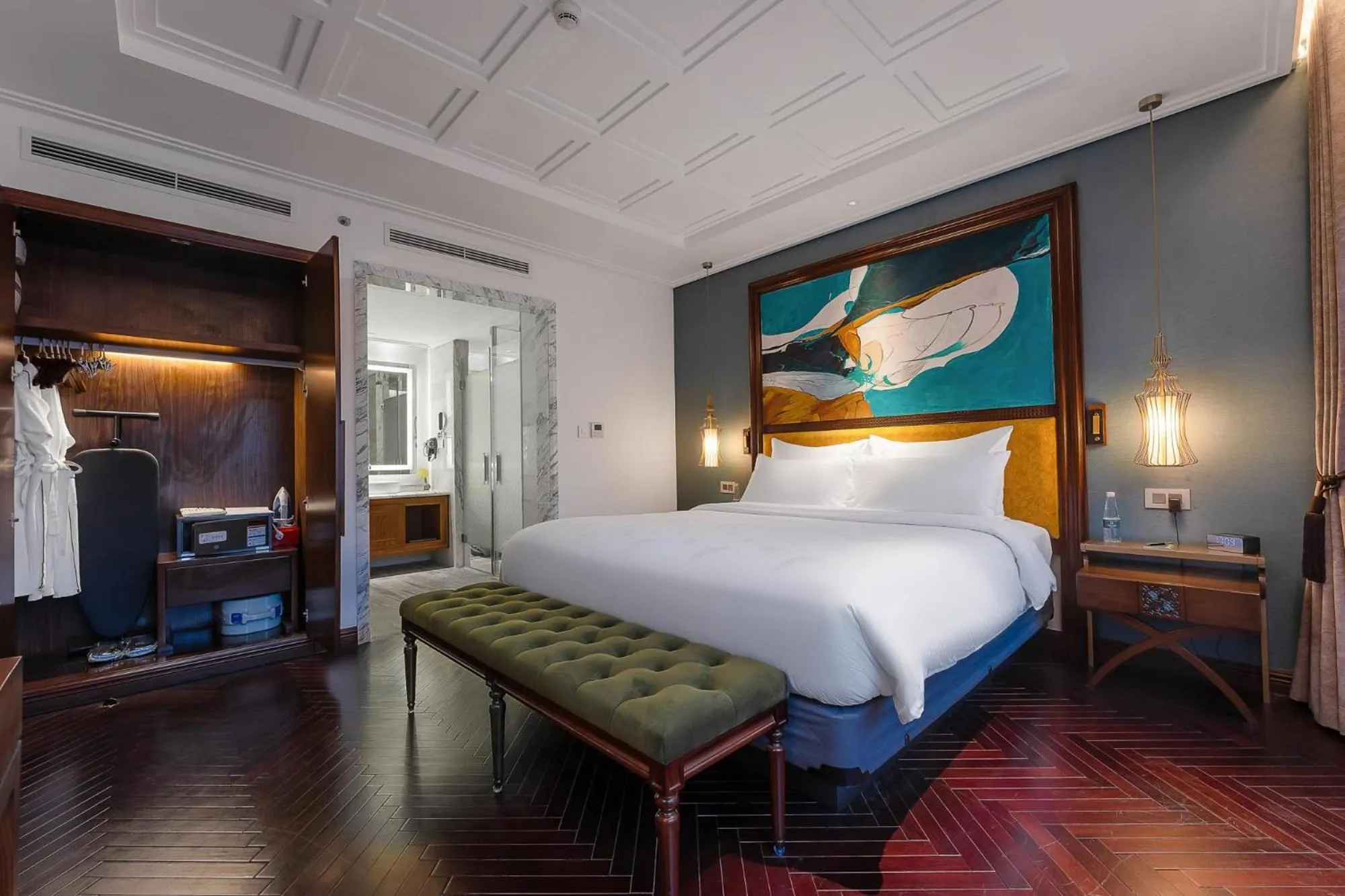 Bed in Peridot Grand Luxury Boutique Hotel