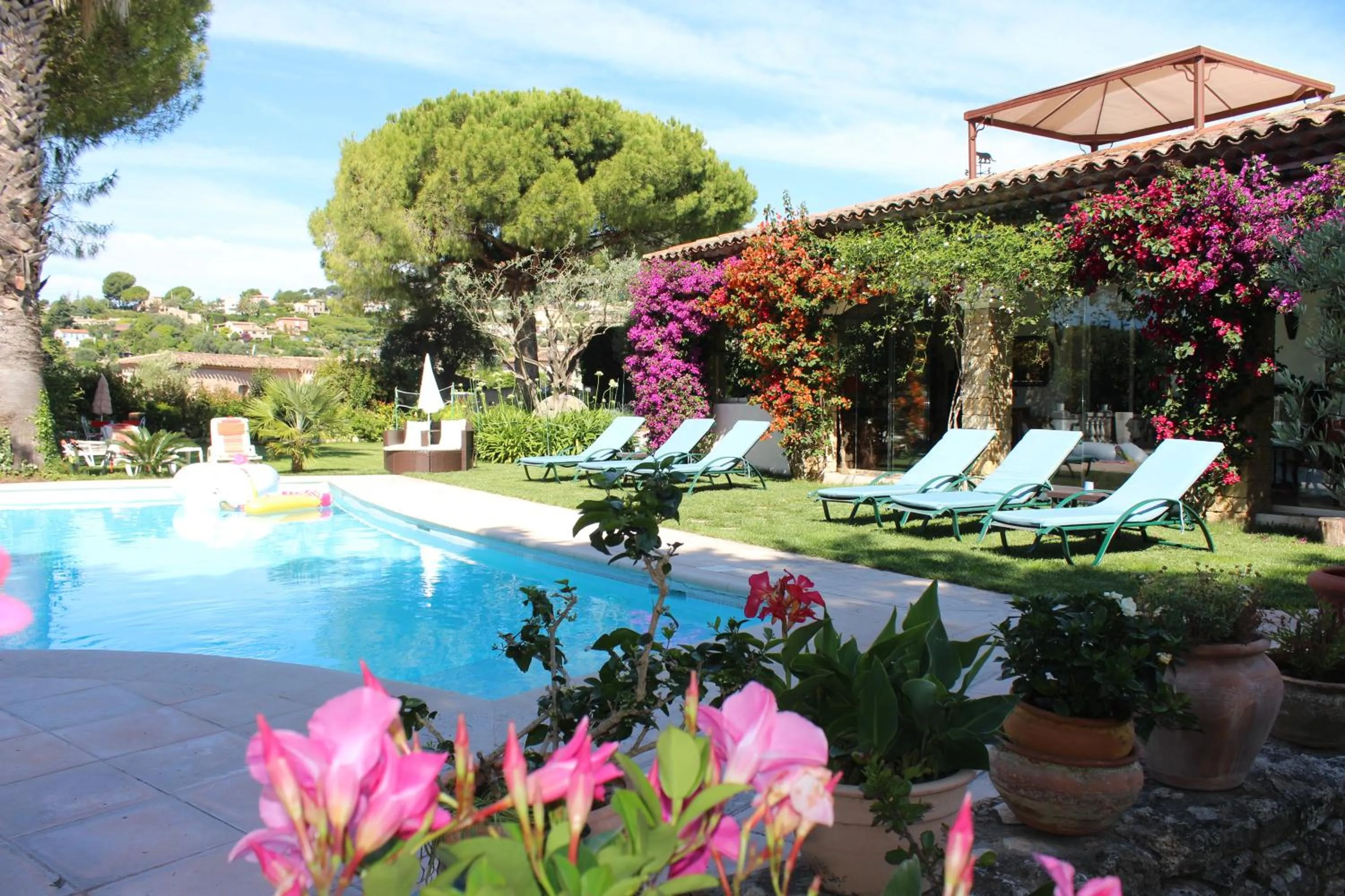Pool view in La Villa Topi