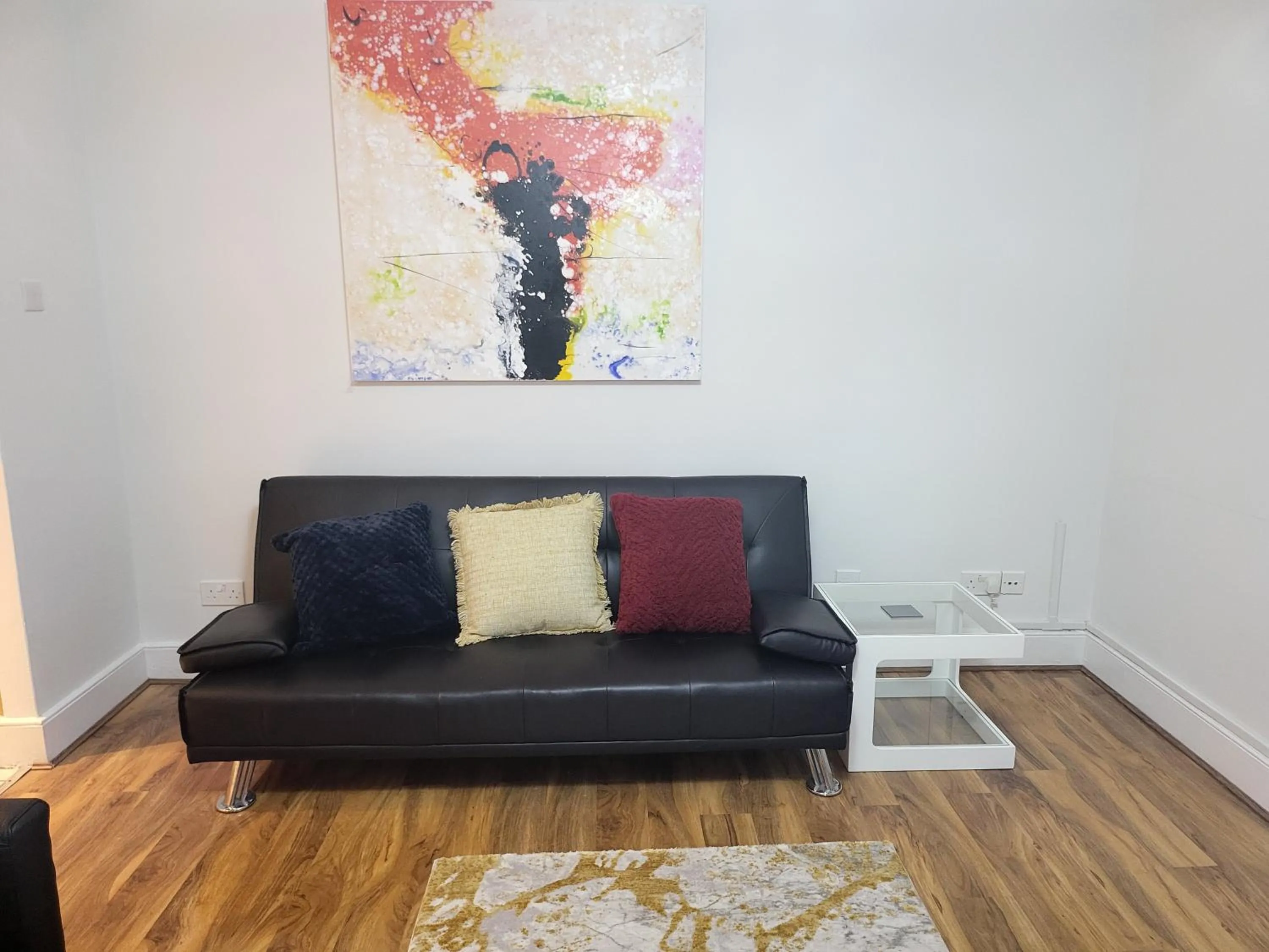 Seating area in London City Modern Apartment, Woolwich