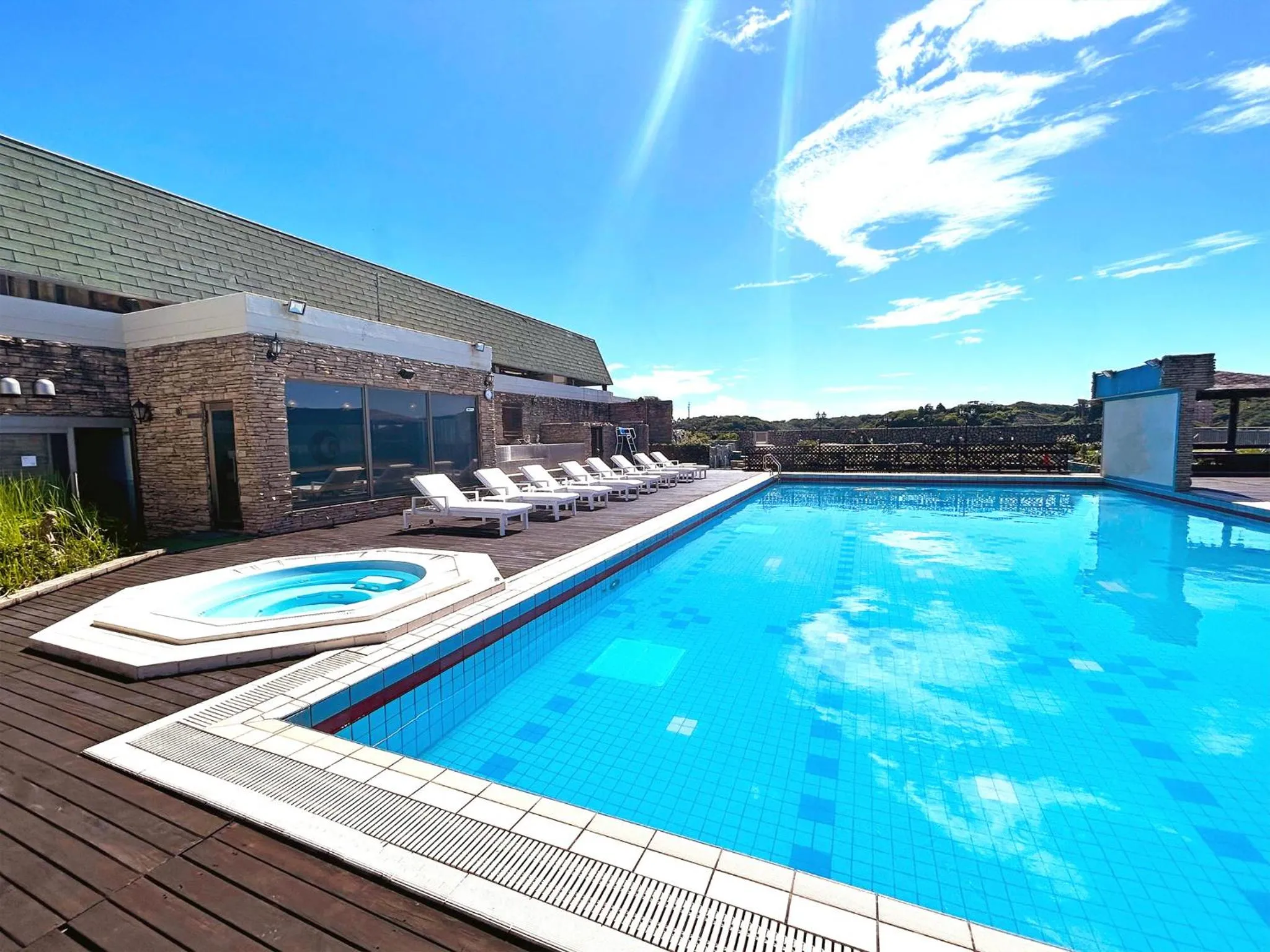 Pool view in Mikazuki Sea-Park Hotel Katsuura