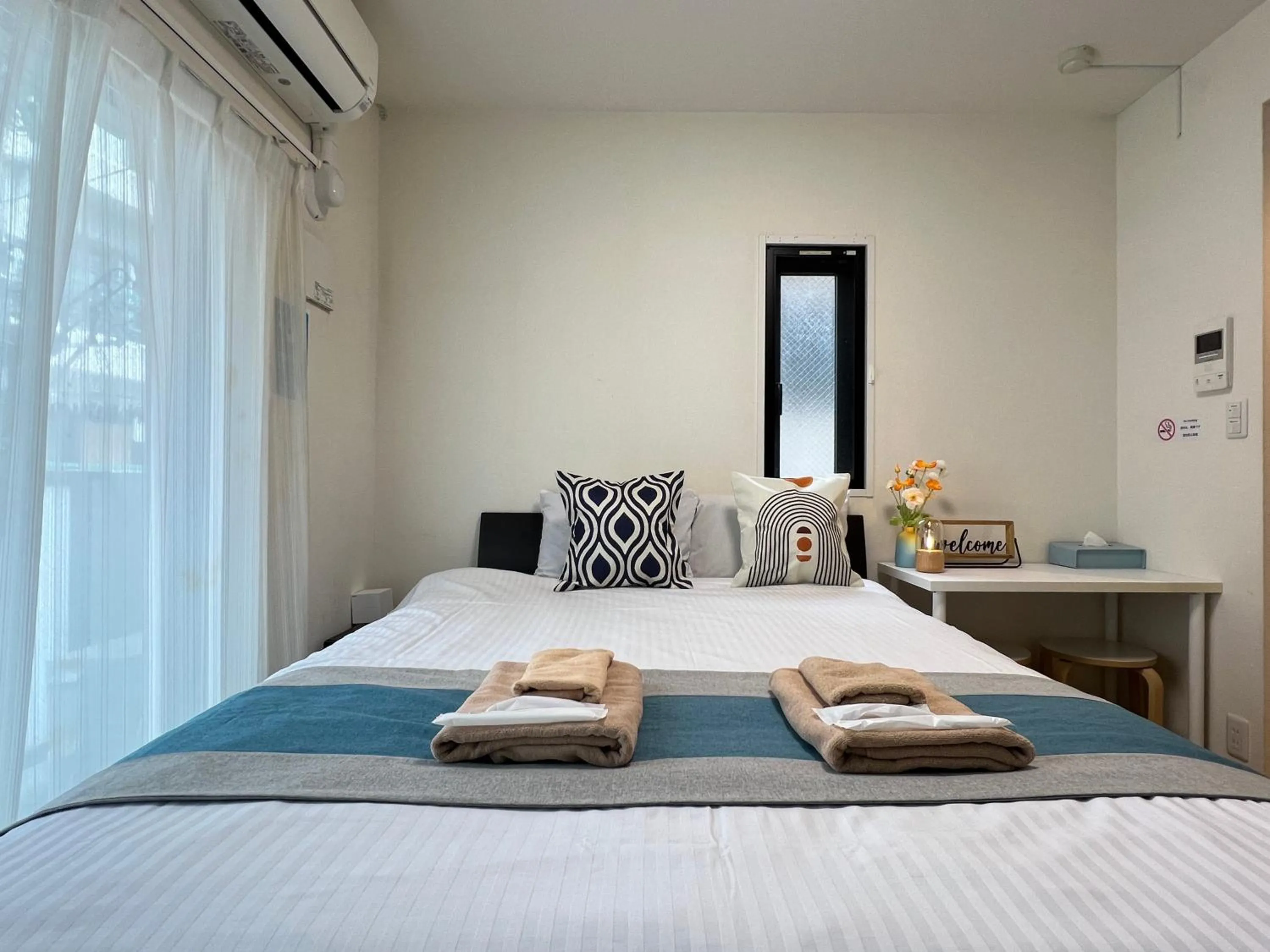 Bed in nestay inn tokyo kagurazaka