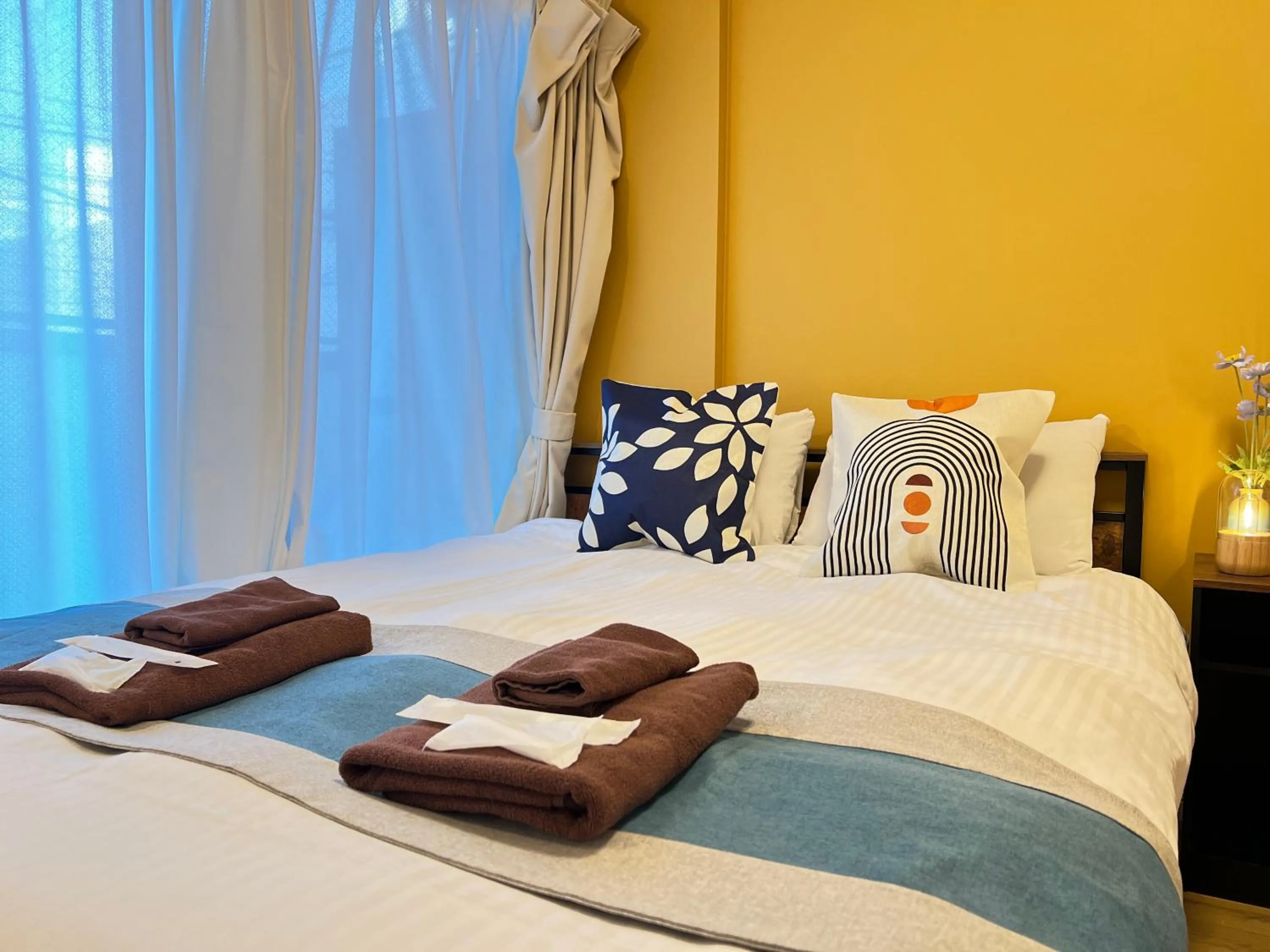 Bed in nestay inn tokyo kagurazaka