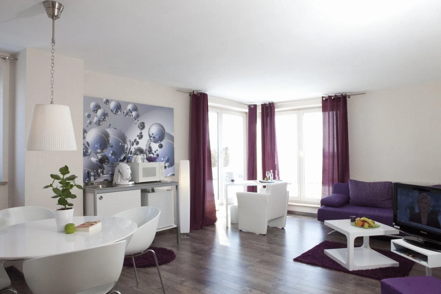 Living room in QU Hotel Augsburg