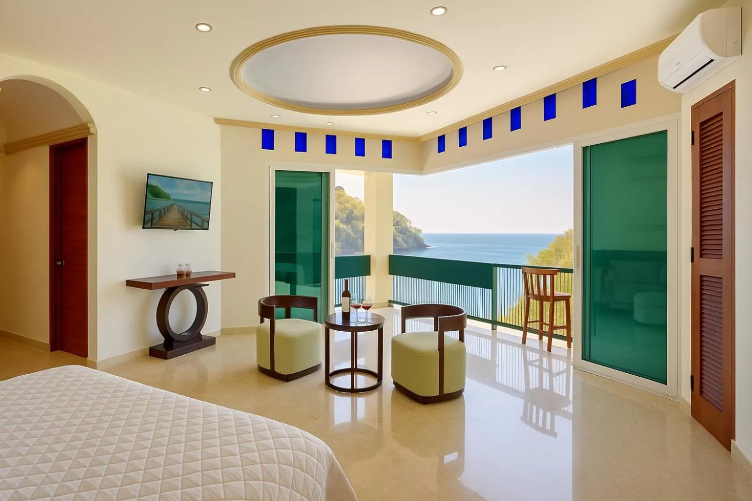 Bed in South Shore Villa Armonia Luxury Boutique