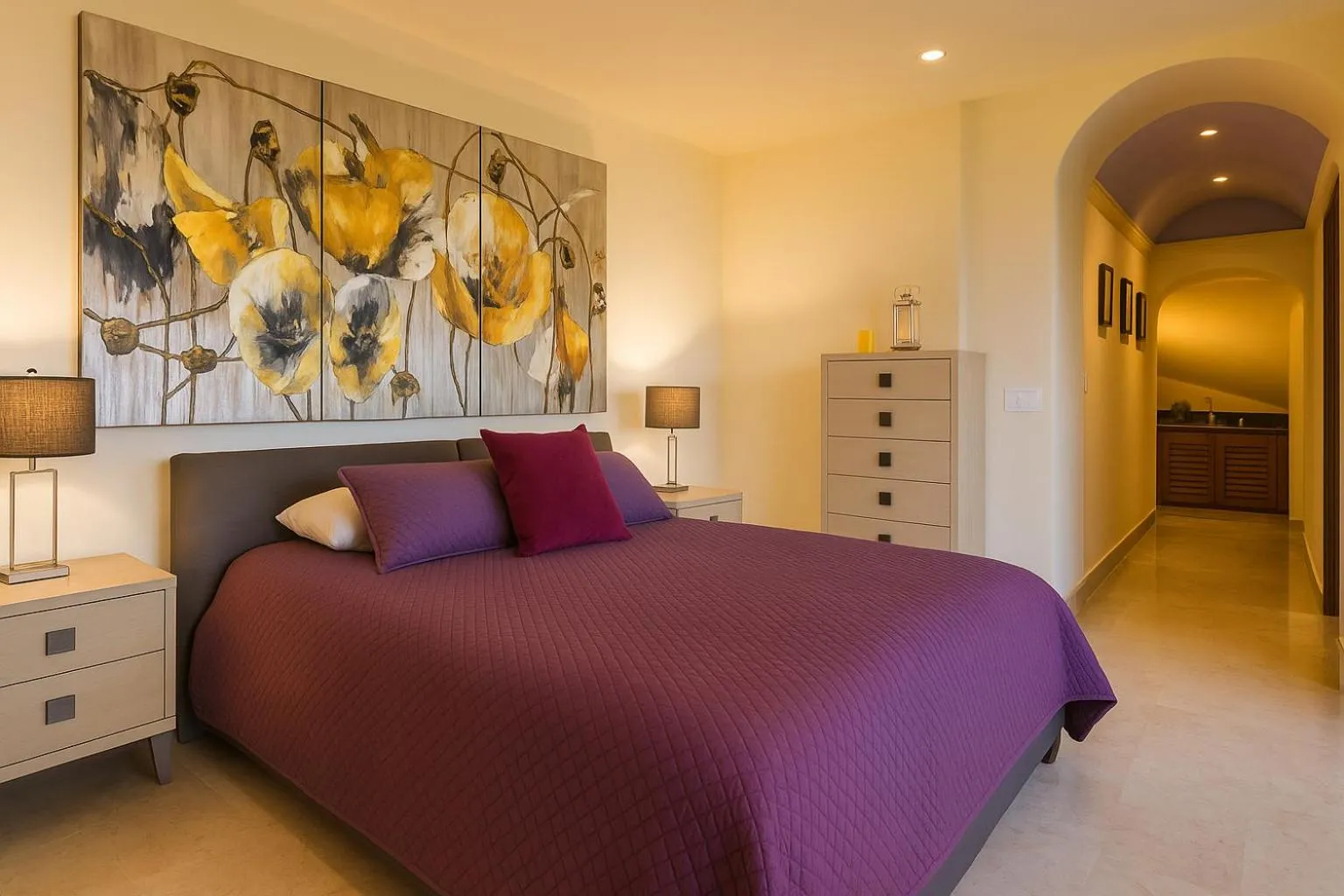 Bed in South Shore Villa Armonia Luxury Boutique