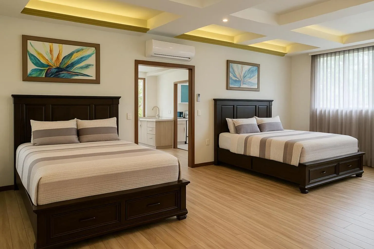 Bed in South Shore Villa Armonia Luxury Boutique