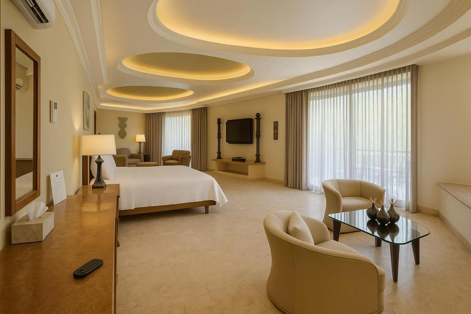 Bed in South Shore Villa Armonia Luxury Boutique