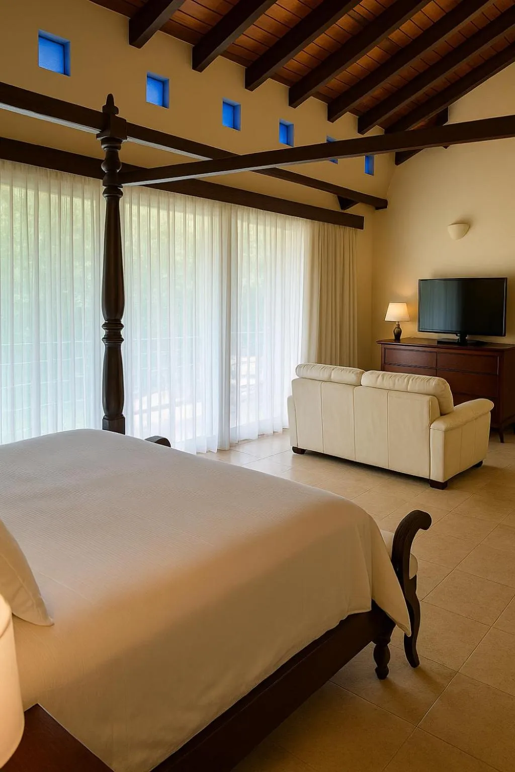 Bed in South Shore Villa Armonia Luxury Boutique