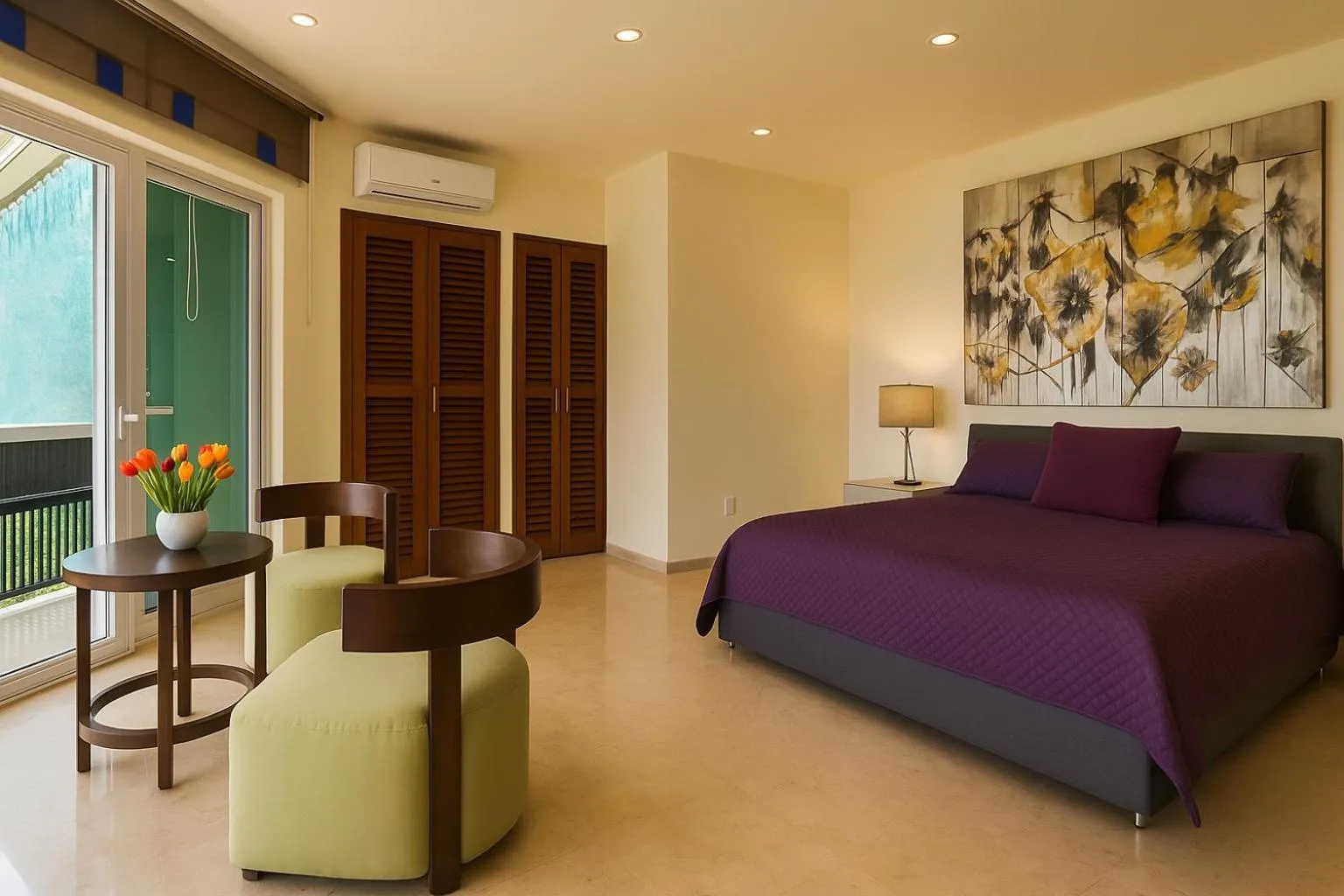 Bed in South Shore Villa Armonia Luxury Boutique