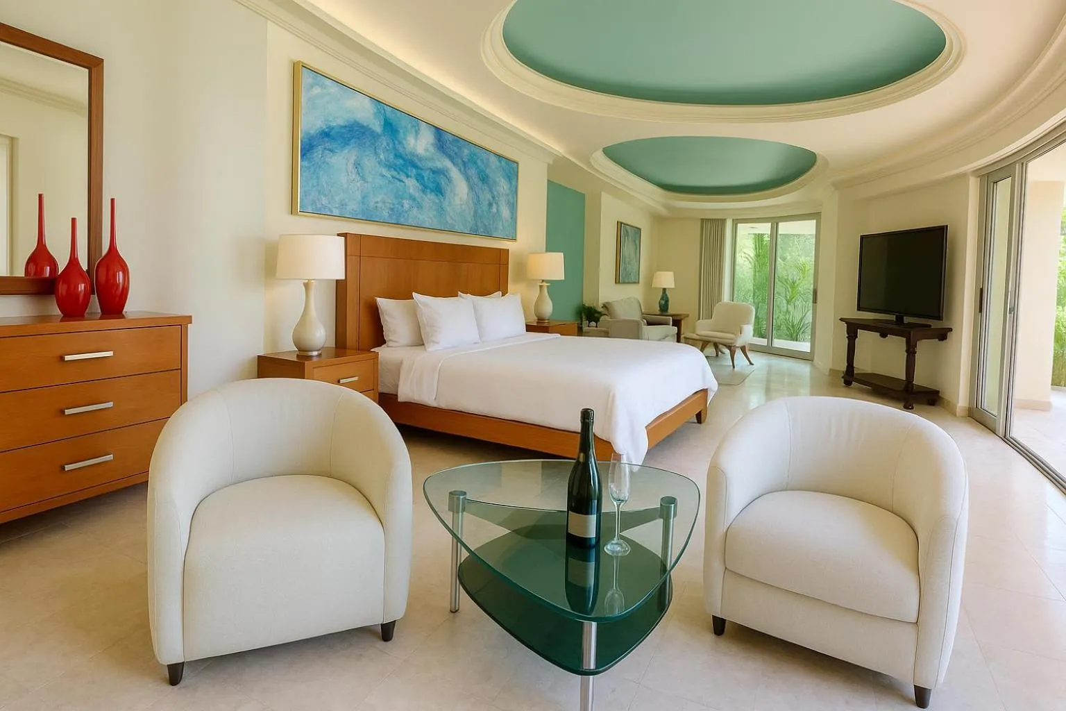 Bed in South Shore Villa Armonia Luxury Boutique