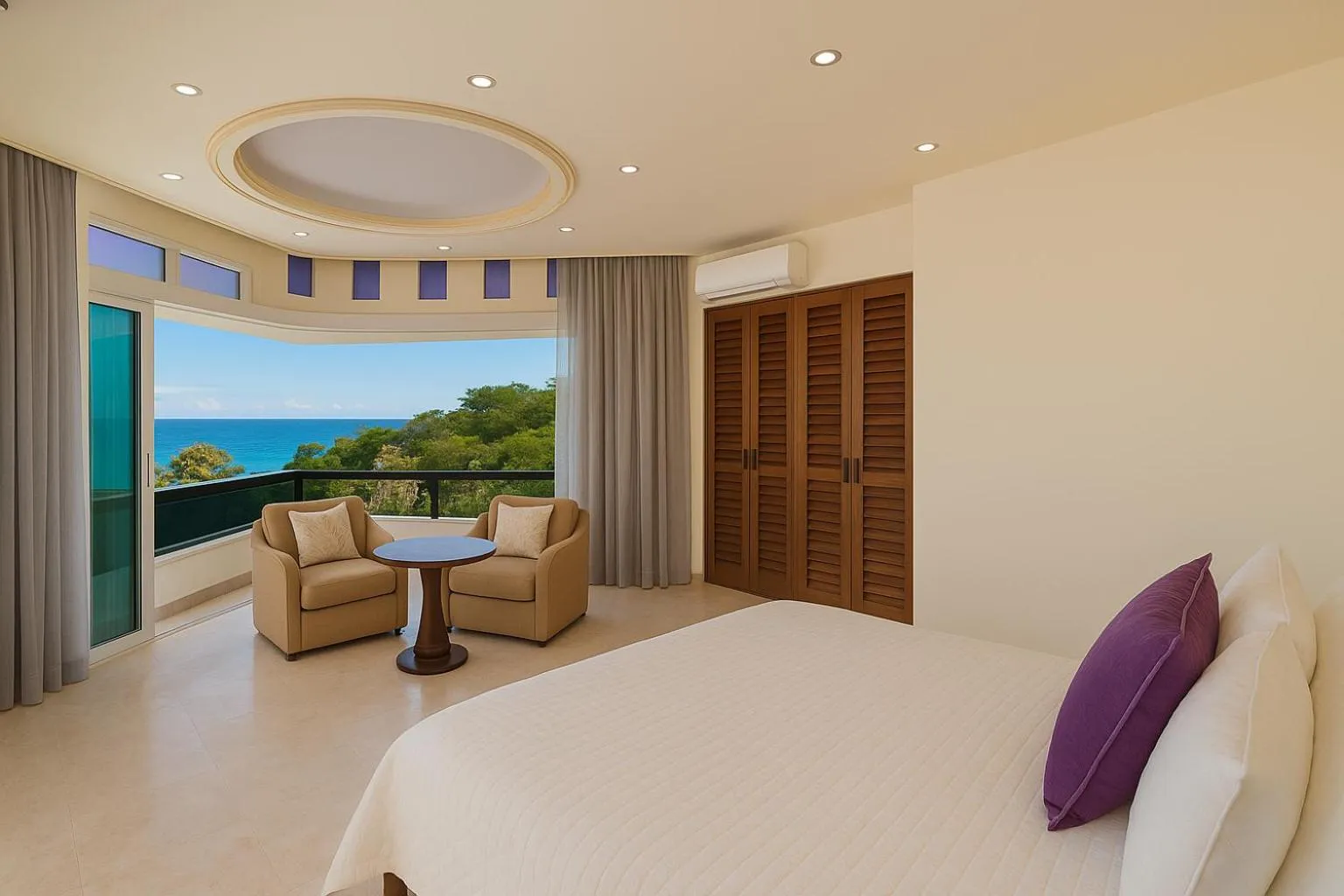 Bed in South Shore Villa Armonia Luxury Boutique
