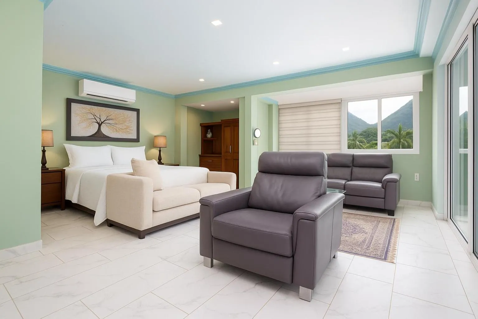 Bed in South Shore Villa Armonia Luxury Boutique