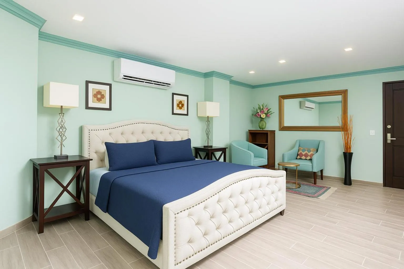 Bed in South Shore Villa Armonia Luxury Boutique