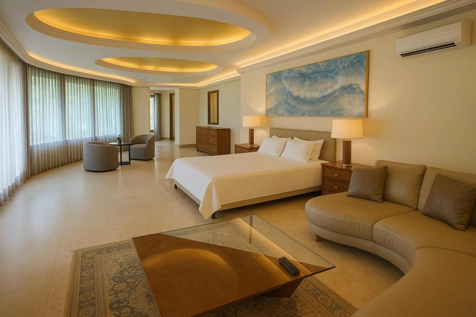 Bed in South Shore Villa Armonia Luxury Boutique