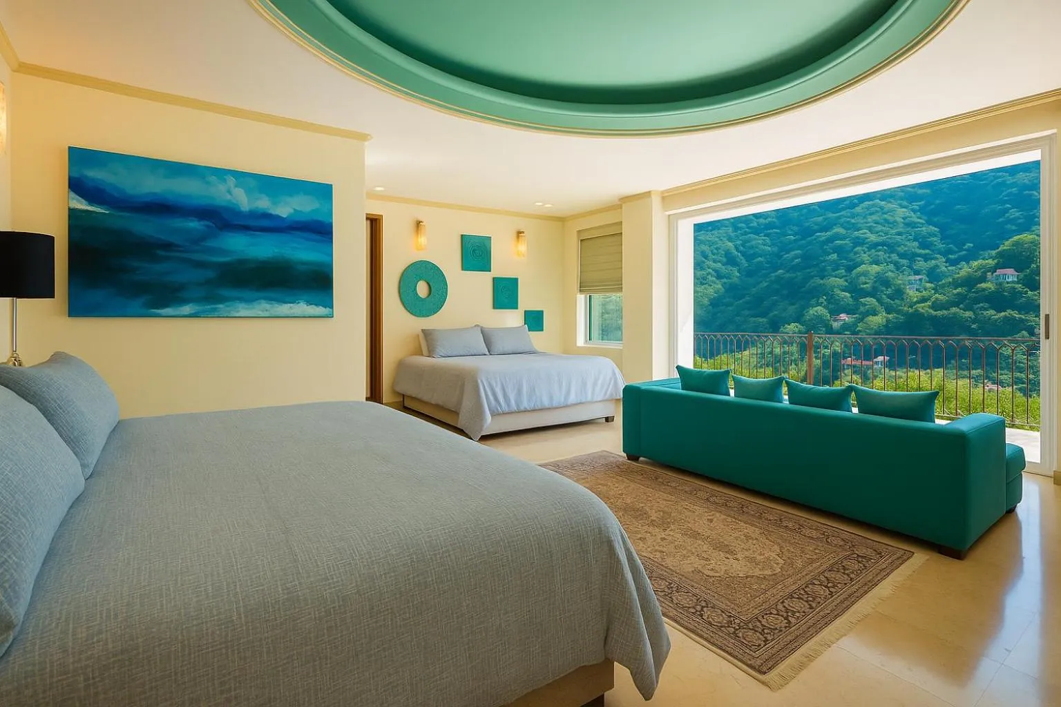 Bed in South Shore Villa Armonia Luxury Boutique