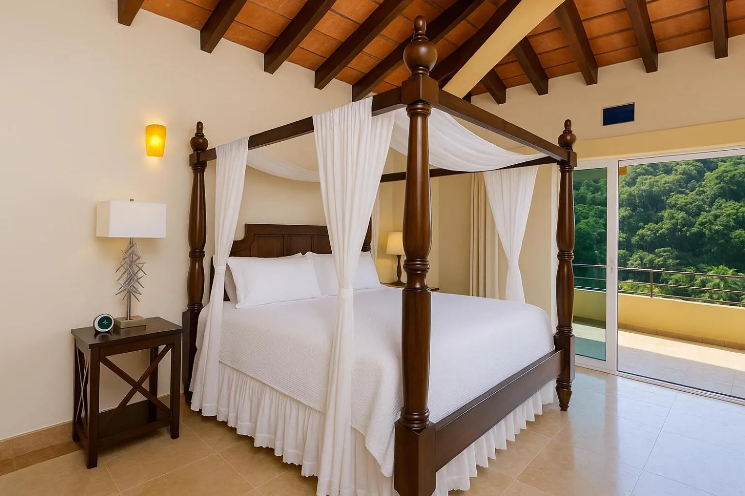 Bed in South Shore Villa Armonia Luxury Boutique