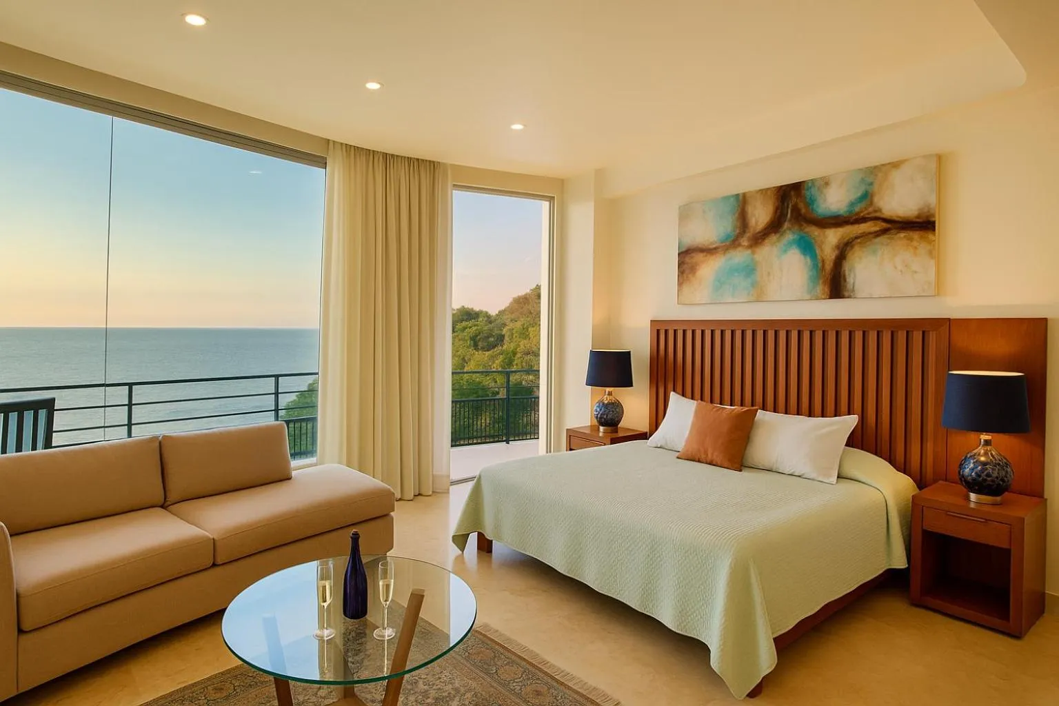 Bed in South Shore Villa Armonia Luxury Boutique